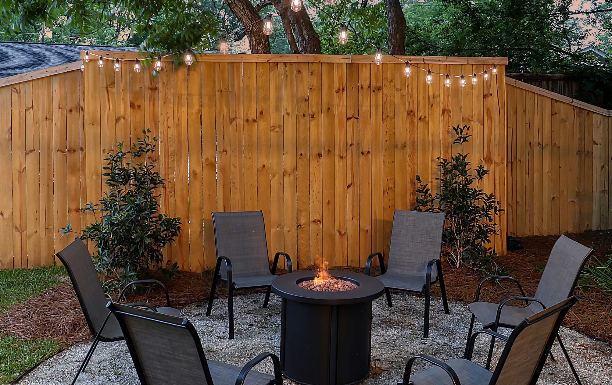 Solar power cafe lights.