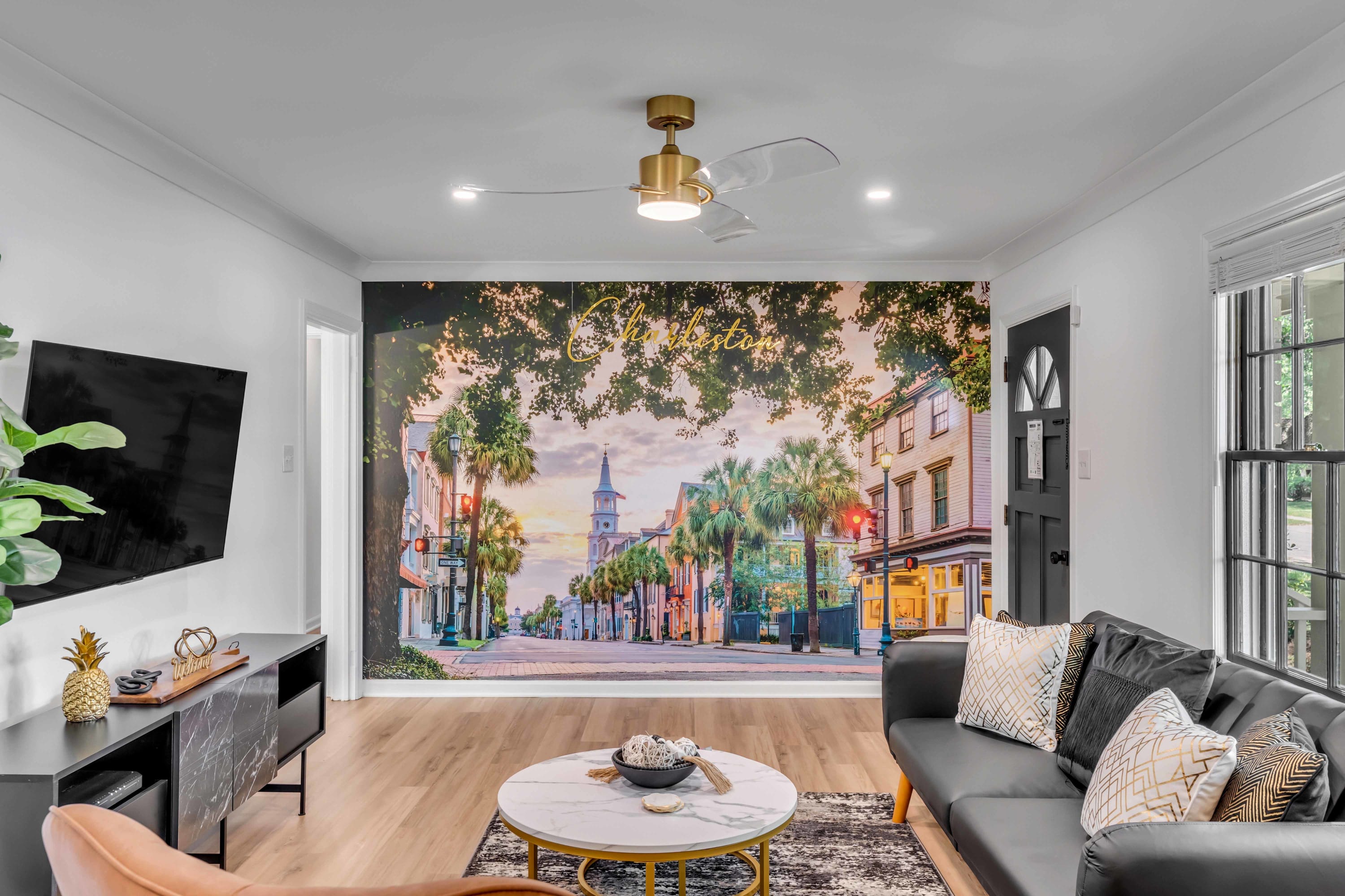 Solar power cafe lights. Photo Feature Wall.