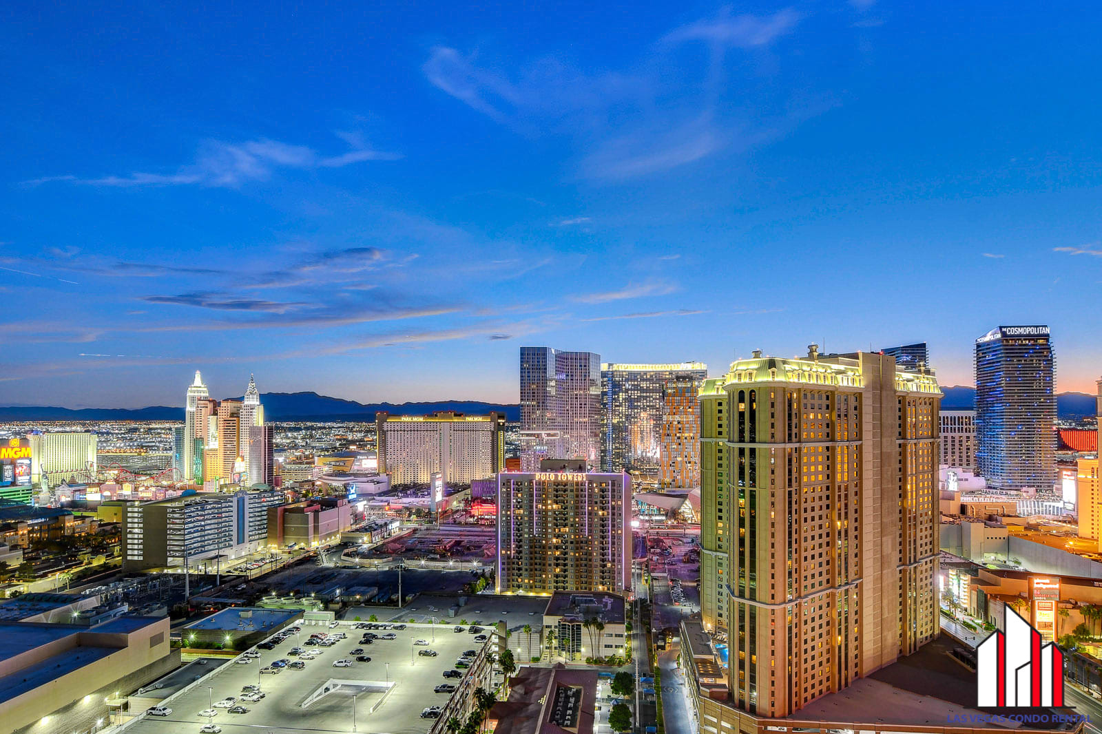 MGM Signature-30-705 F1 Track & Strip View Balcony — Las Vegas, NV — vacation rental