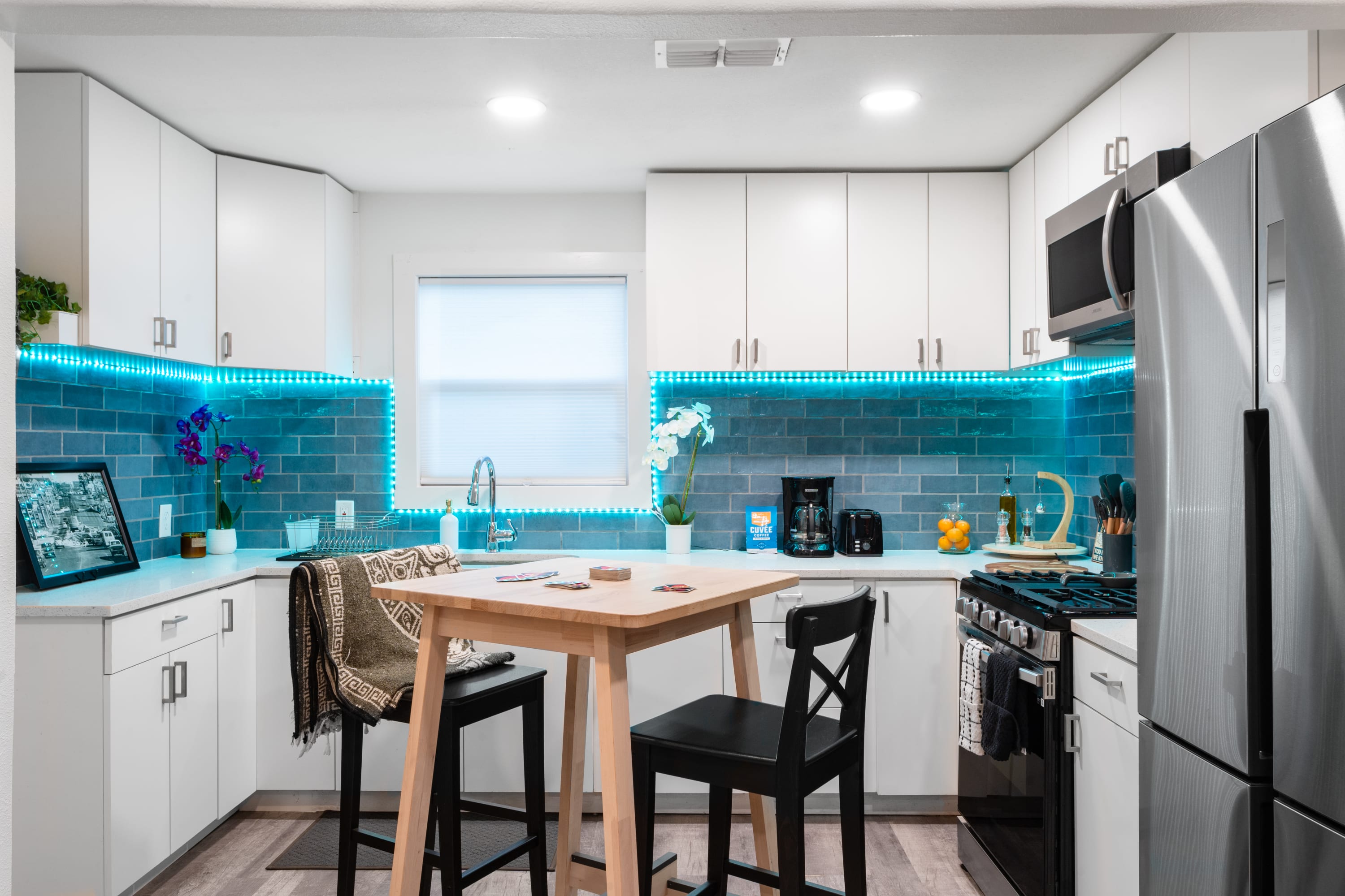 Fully Equipped Kitchen with Accent Lighting