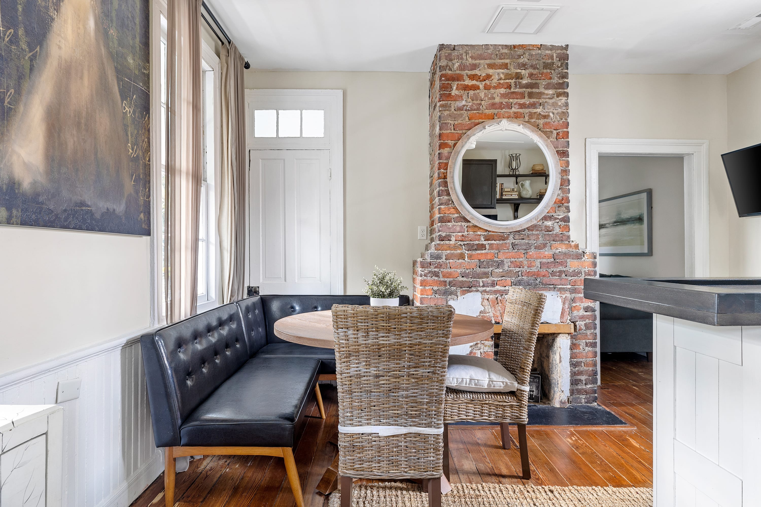 Plenty of dining space in the open kitchen area