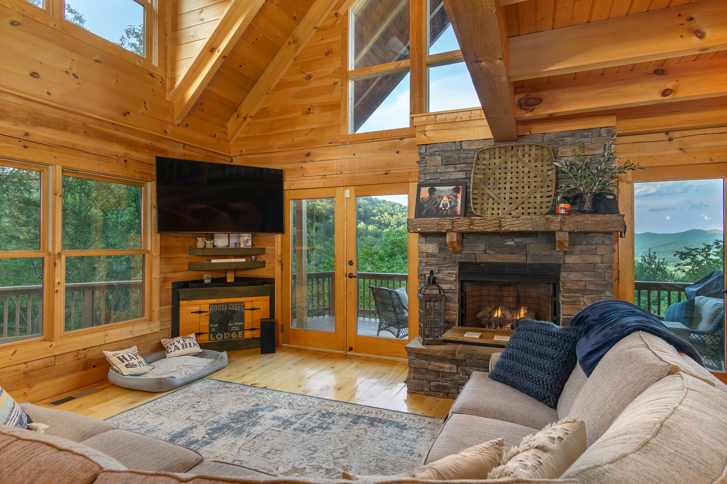 Fireplace for those cool nights!