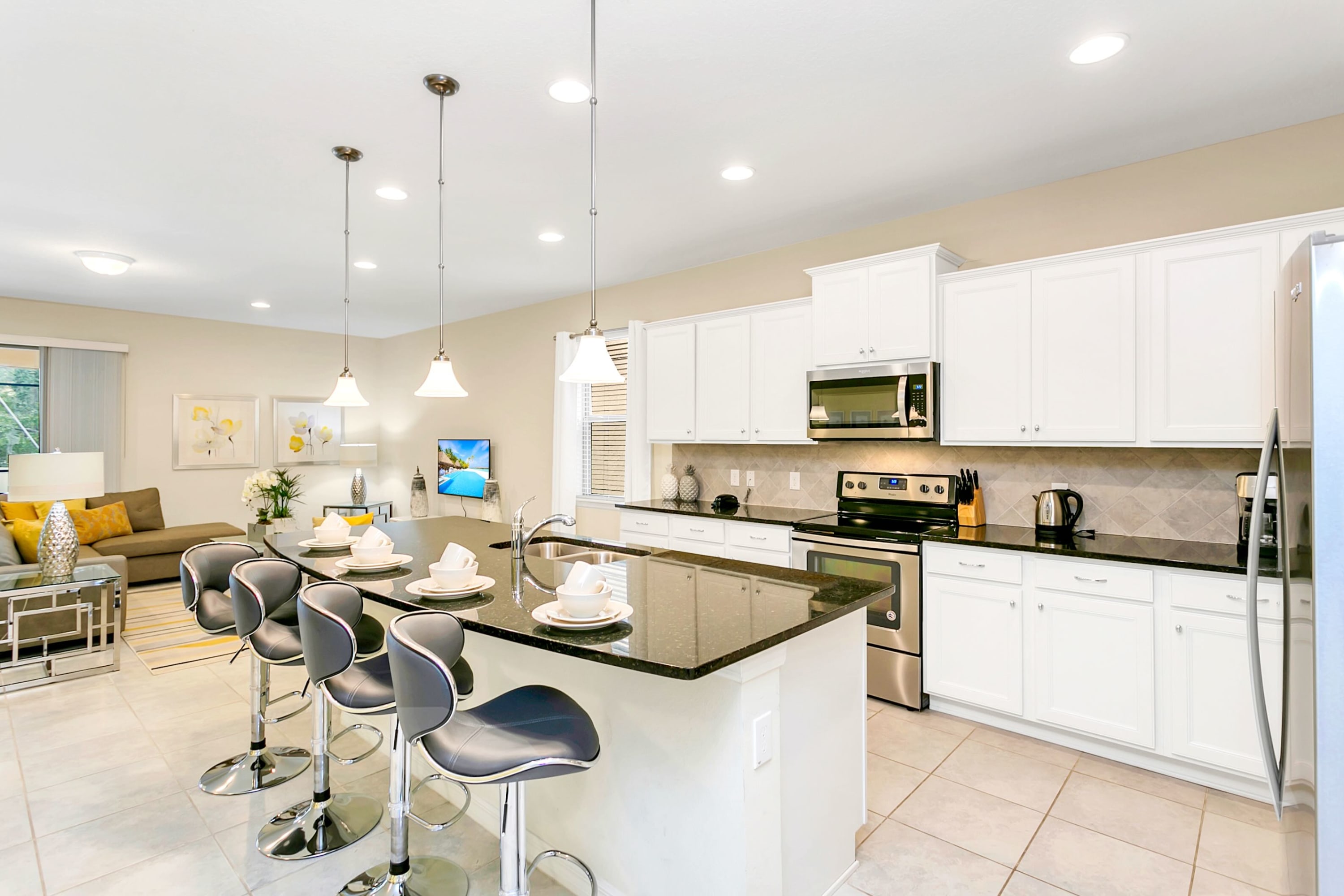 Extra Dining Space at the Kitchen Island Bar