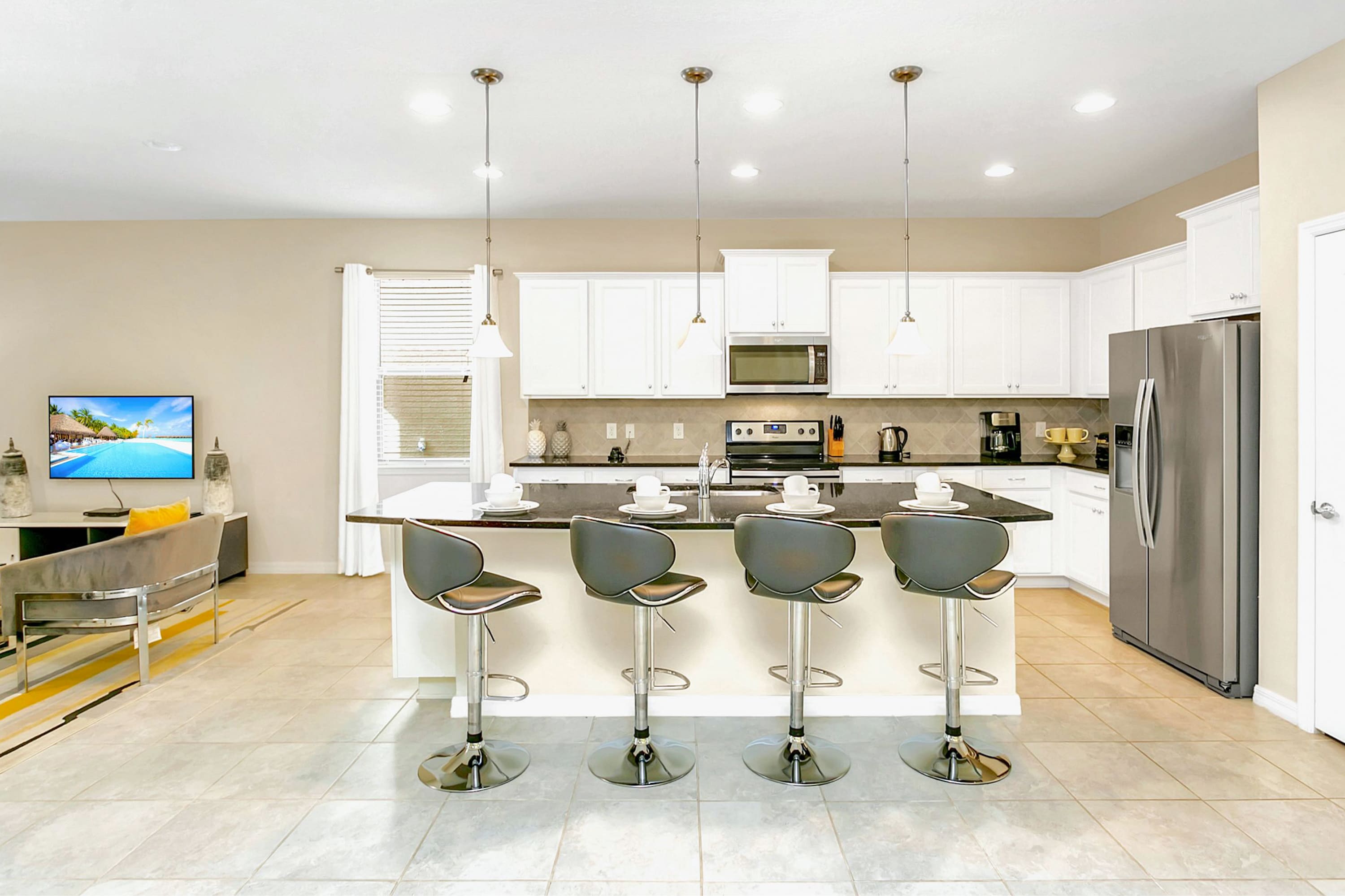 Dining Island For 4 People In Open Style Kitchen