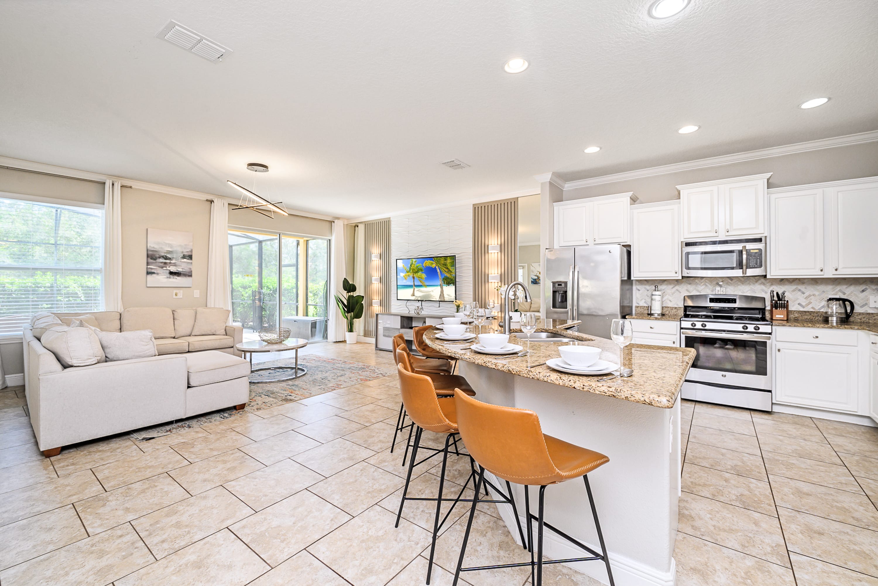 Extra Dining Room at the Kitchen Island Bar