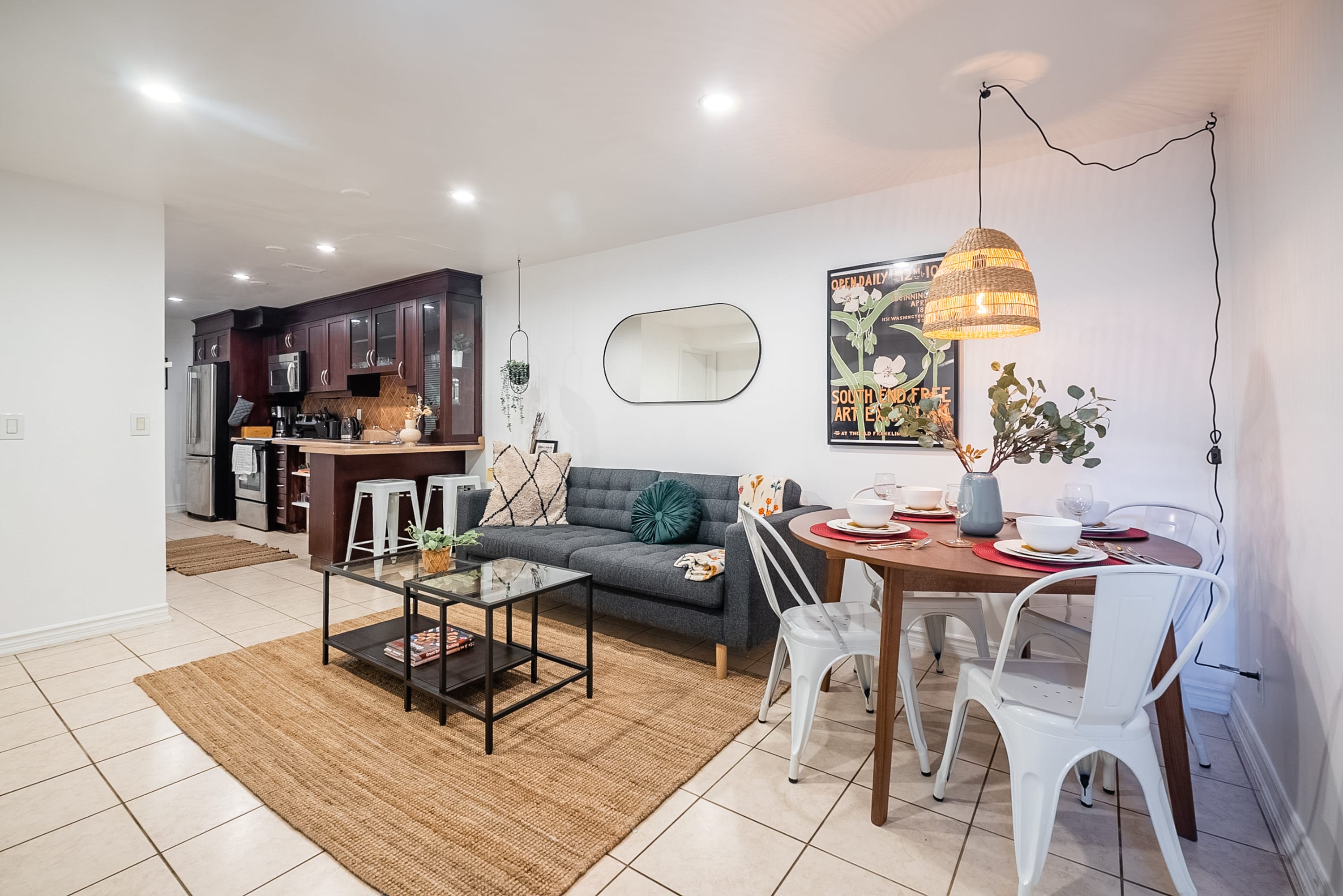Living Room and Dining Area