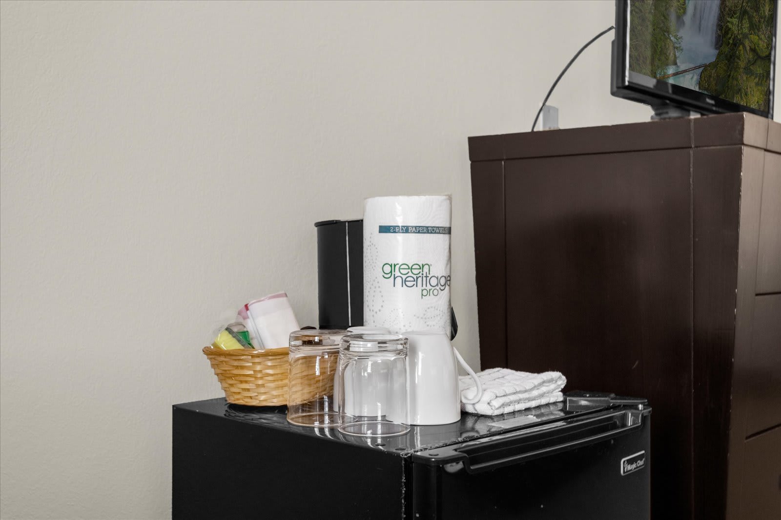 Complimentary refreshment station 