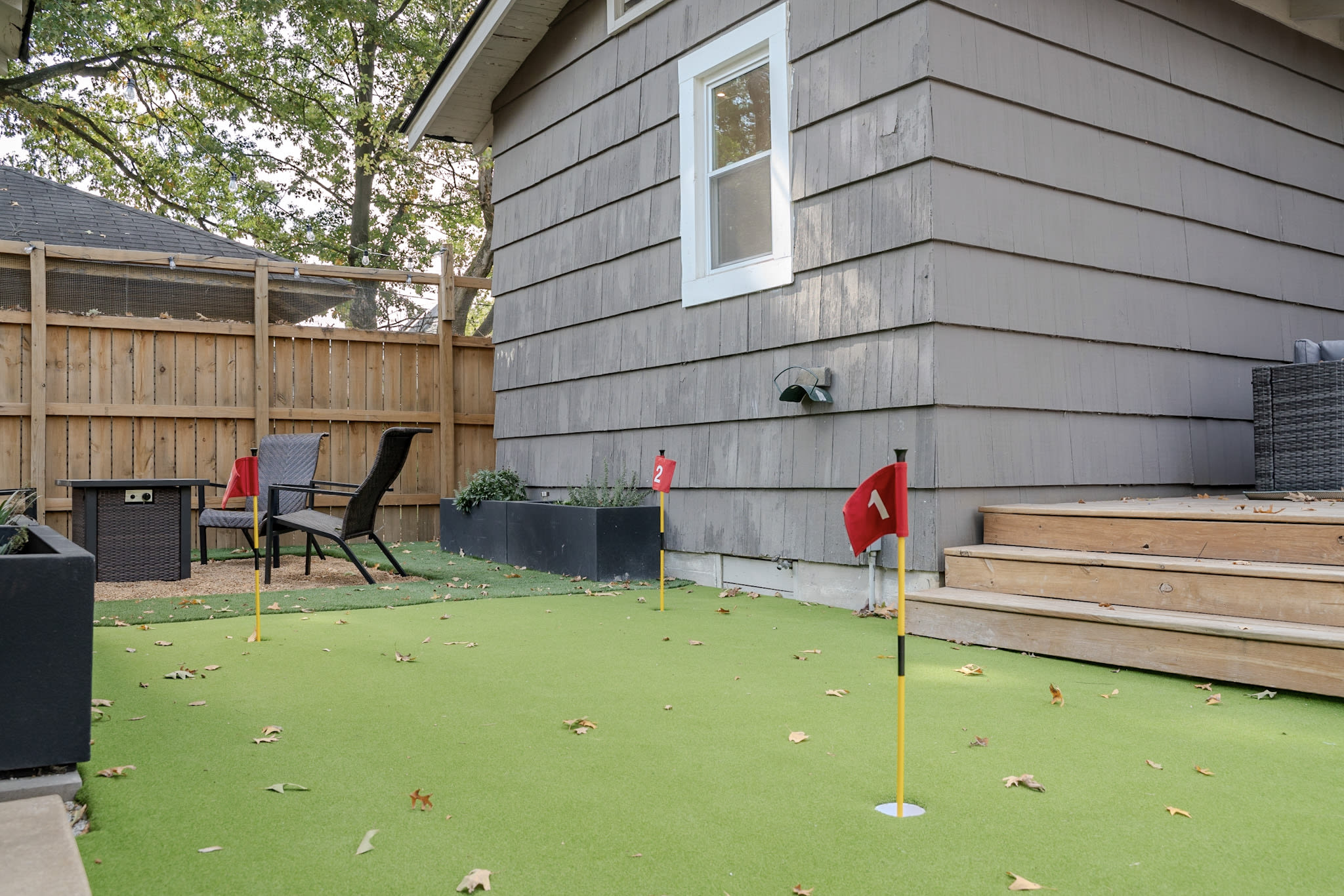 Play a game of putt putt on our professionally installed course