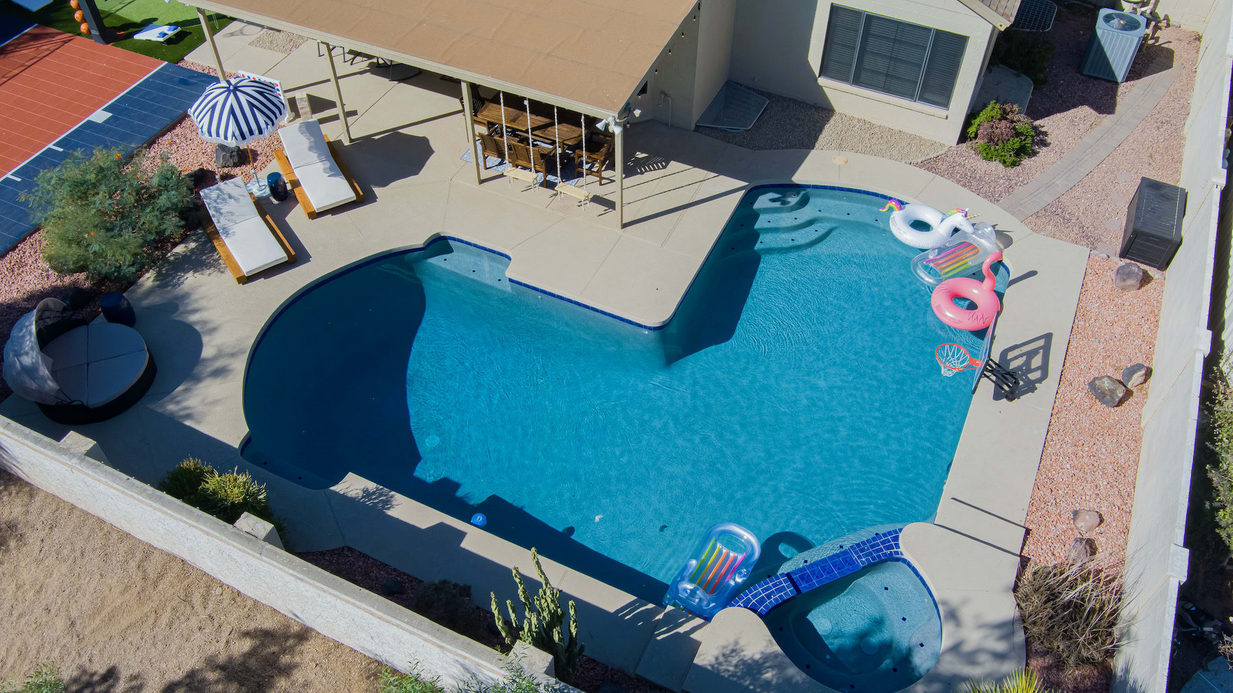 Aerial View of the Backyard!