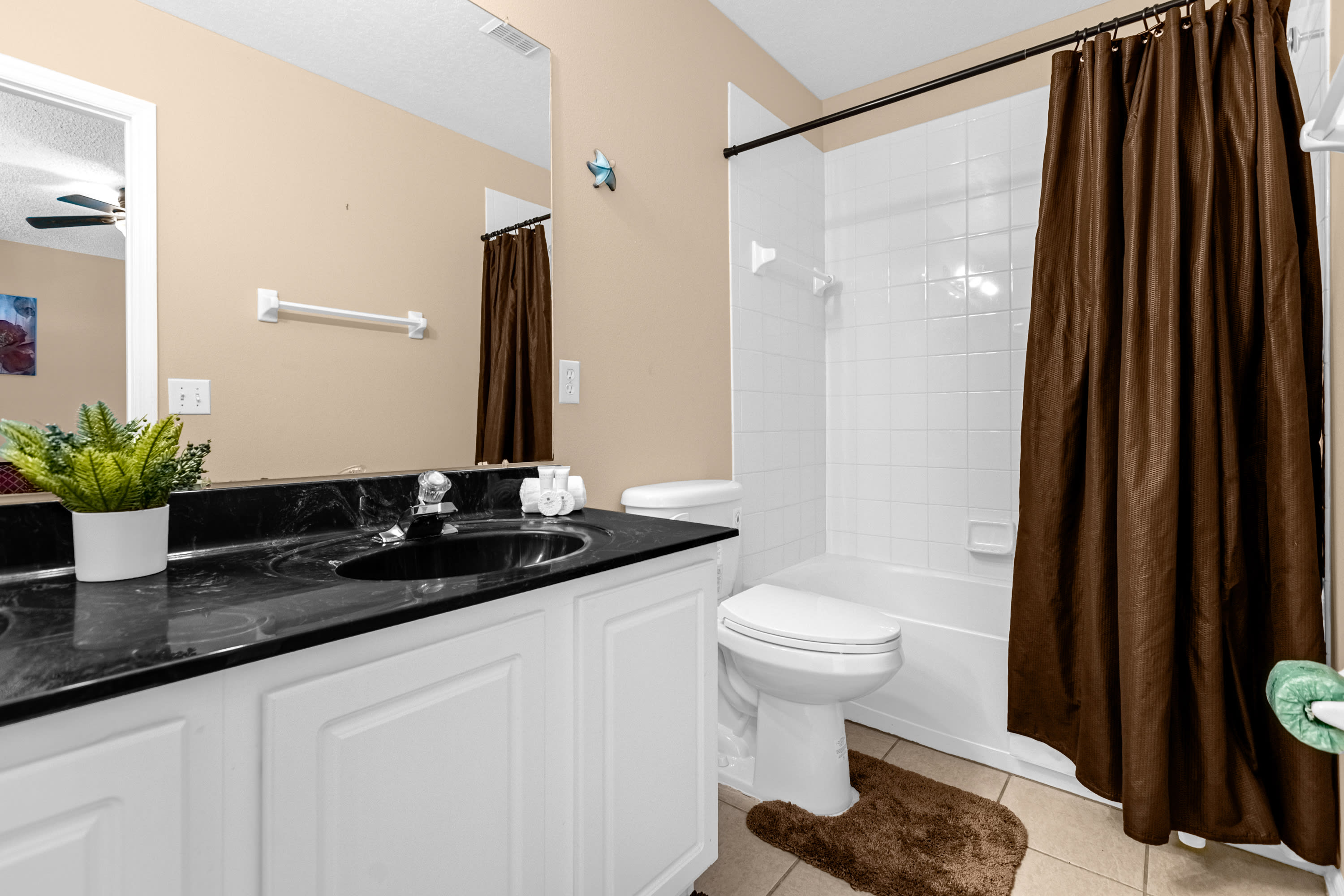 Bathroom With Elegant Details And Spacious Shower Area