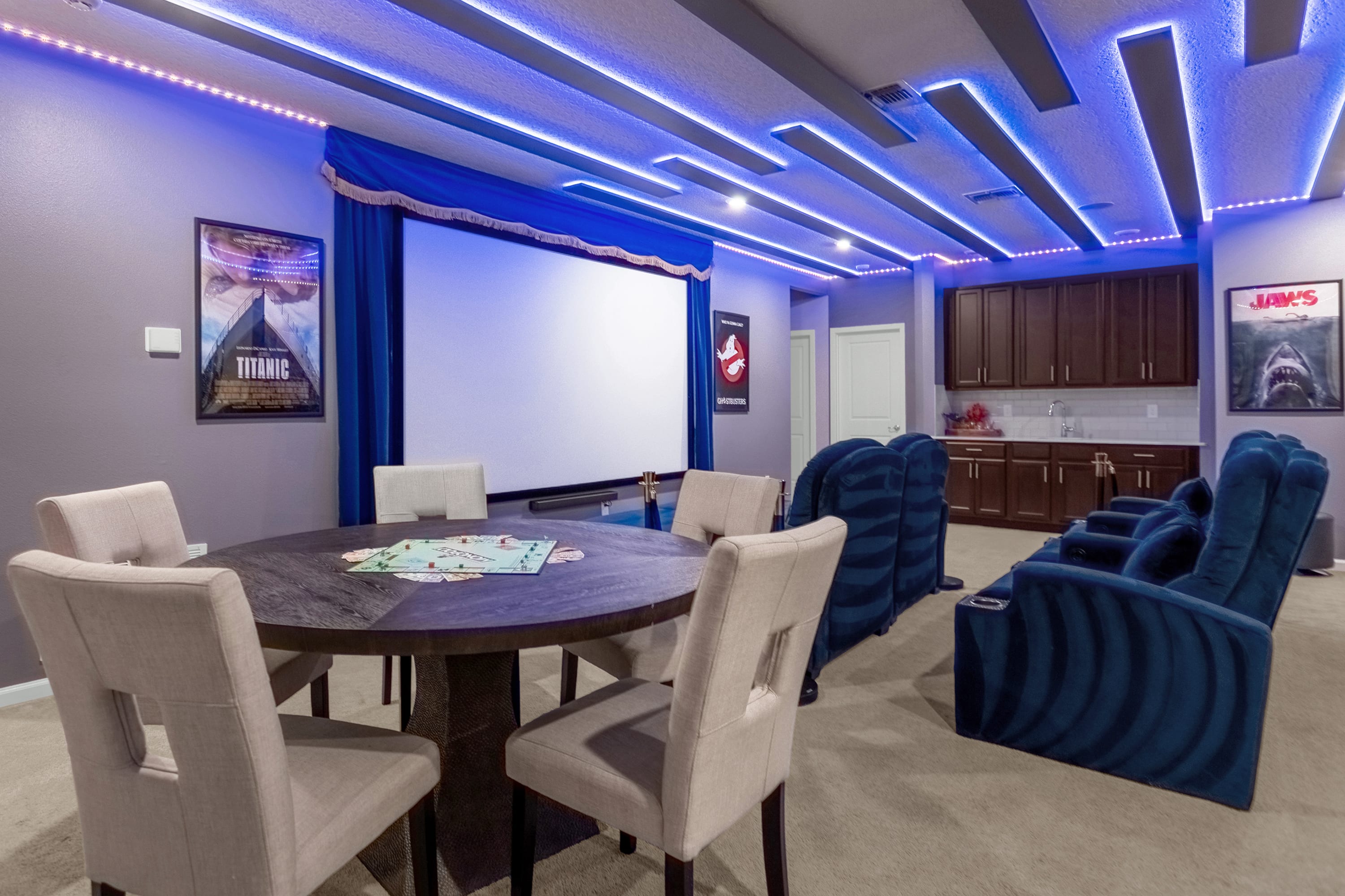 In Home Movie Theatre and Games Room