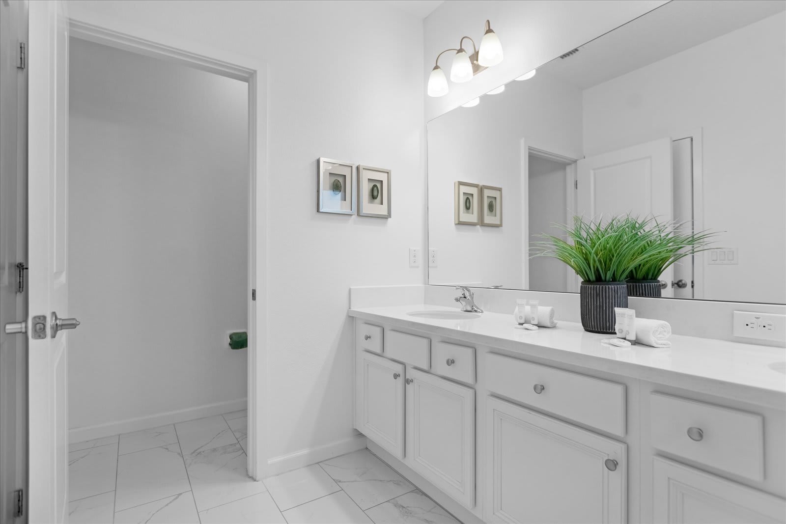 Clean And Elegant Bathroom Perfect For Guest Comfort