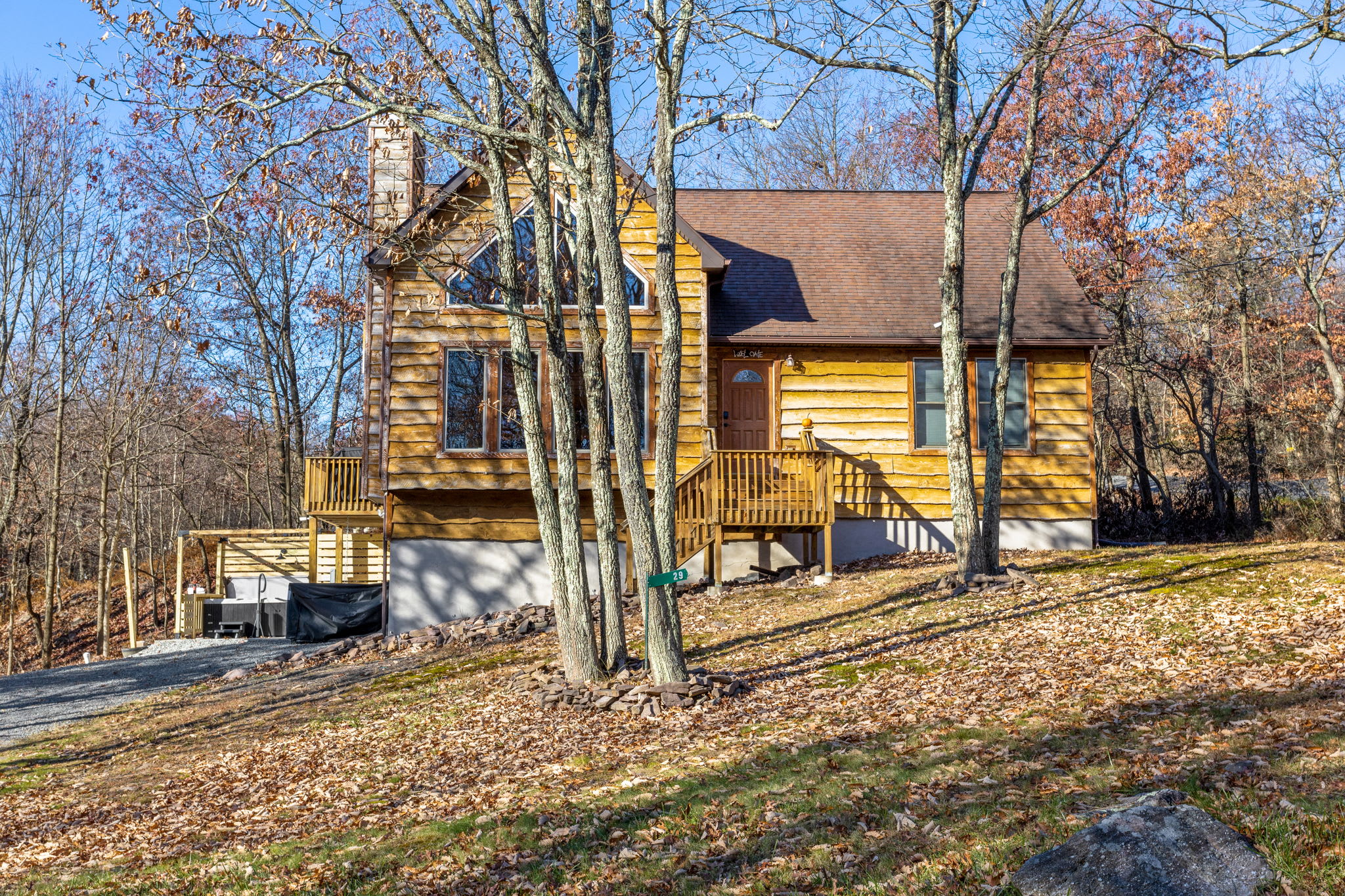 Nestled among the trees, this charming wood cabin offers a peaceful retreat with cozy, nature-inspired living.