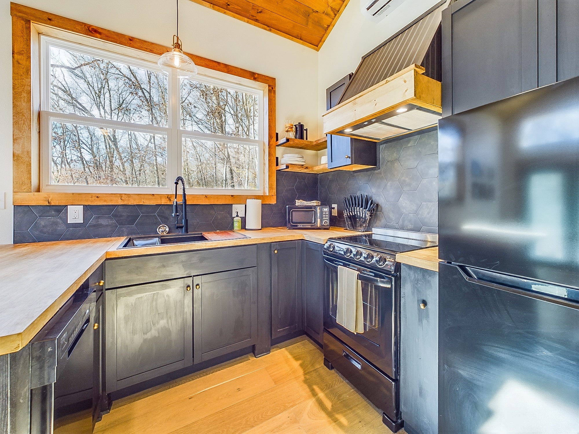 Custom kitchen provides everything you need.