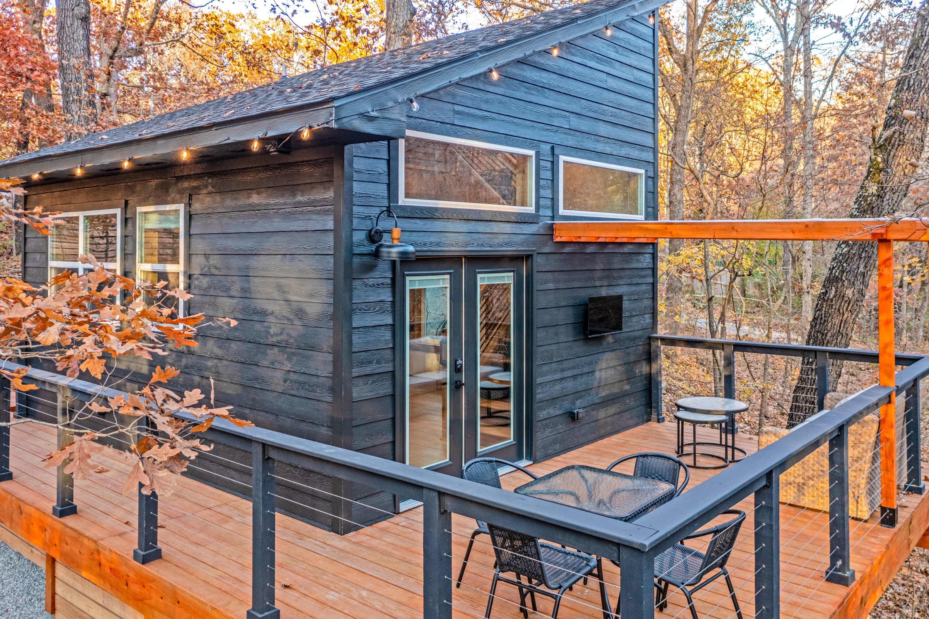 Enjoy a wrap around deck and outdoor living space with fireTV