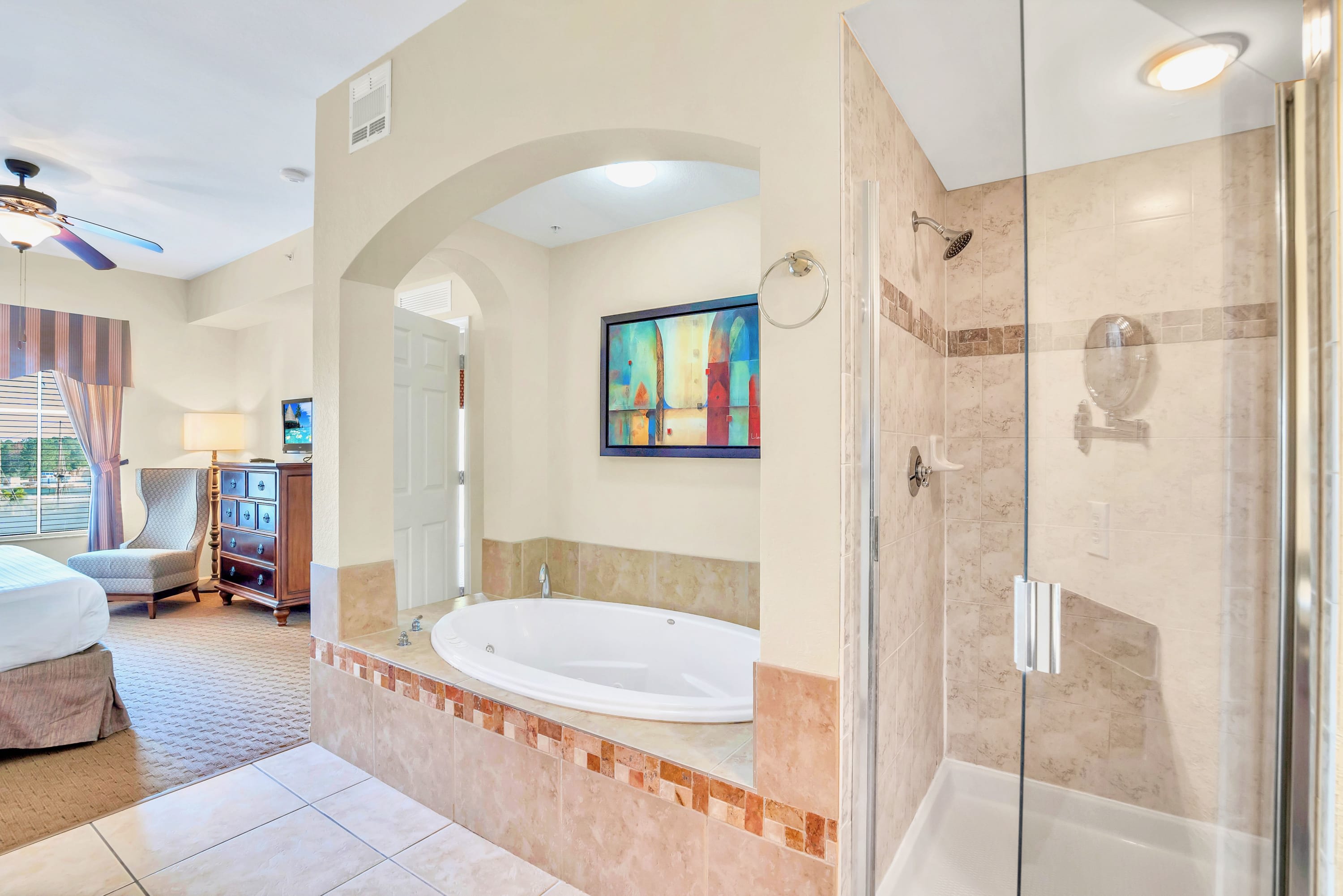 Luxurious Bathroom Featuring A Large Jacuzzi Tub For Ultimate Relaxation
