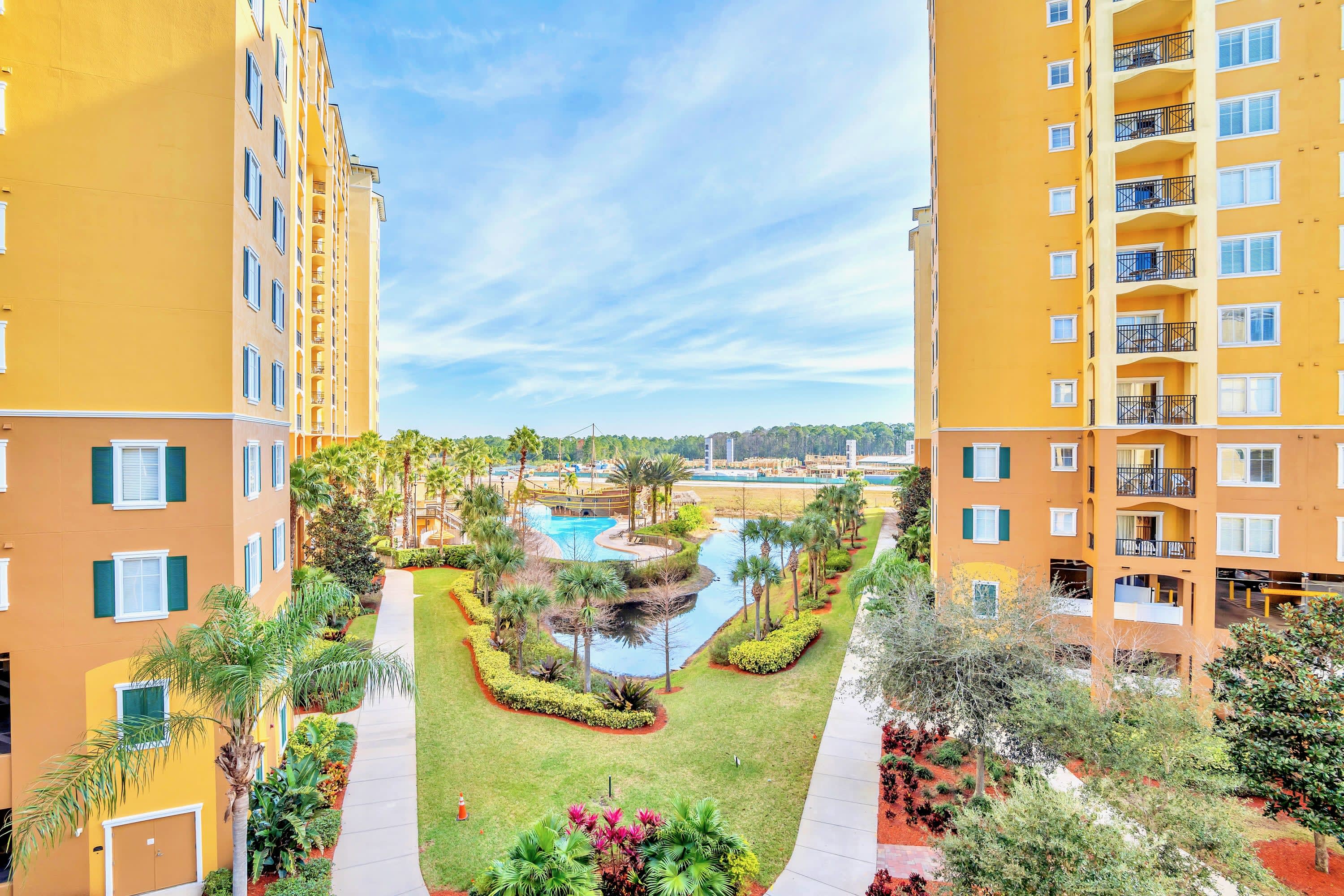 Picturesque Views Of Verdant Landscapes And Resort Architecture