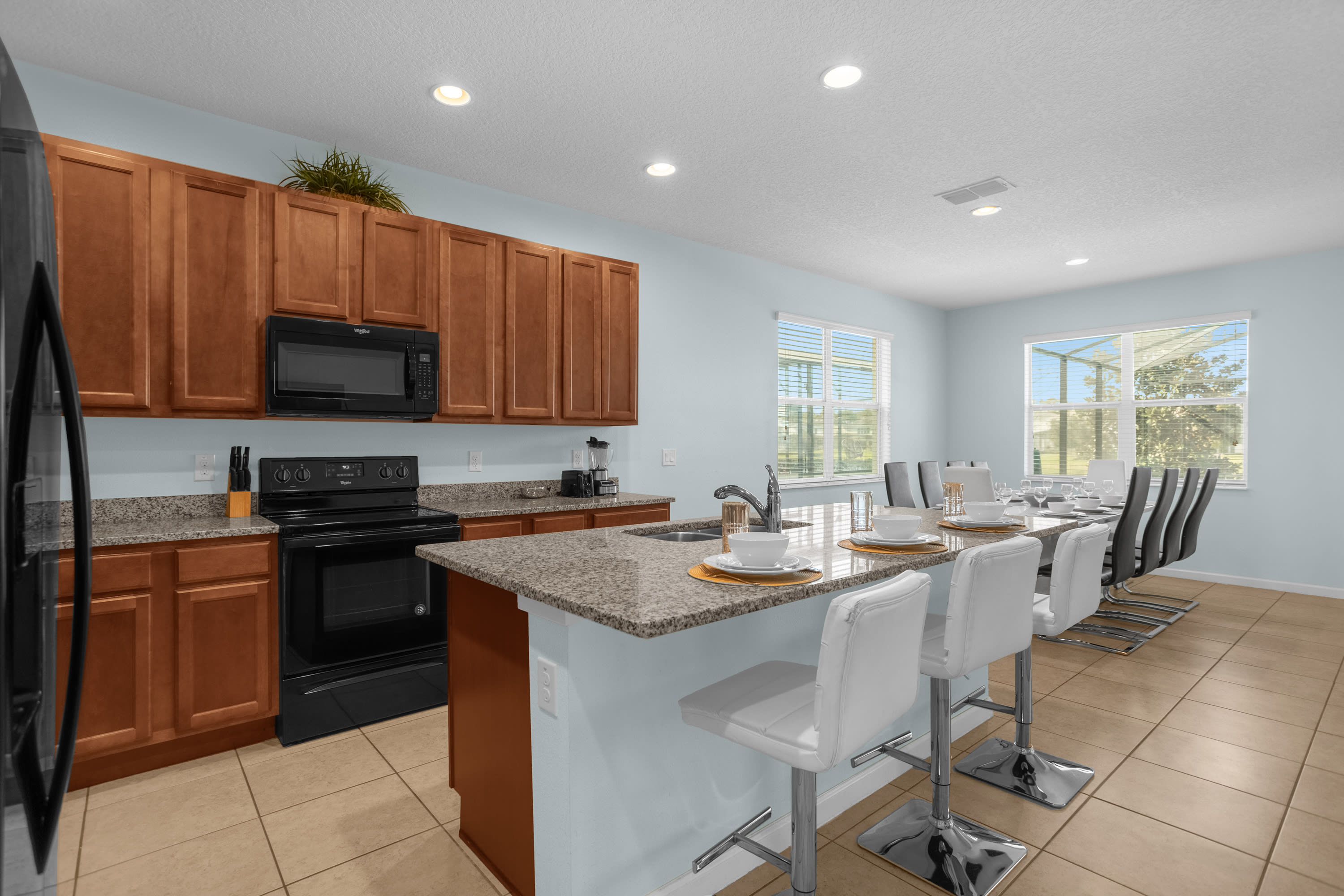 Bar Seating at the Kitchen Island