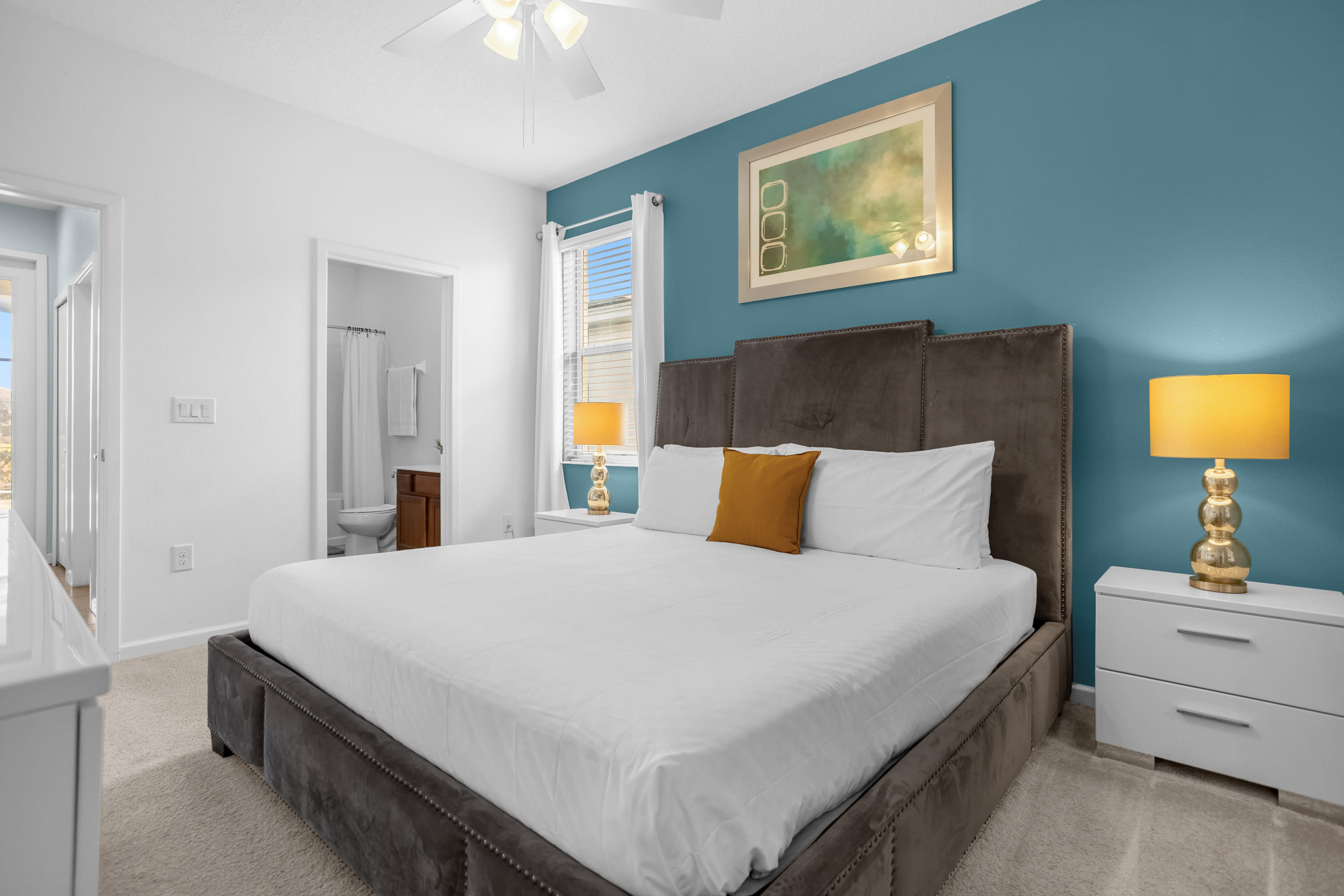 Elegant King Bedroom With Neutral Tones And Natural Light