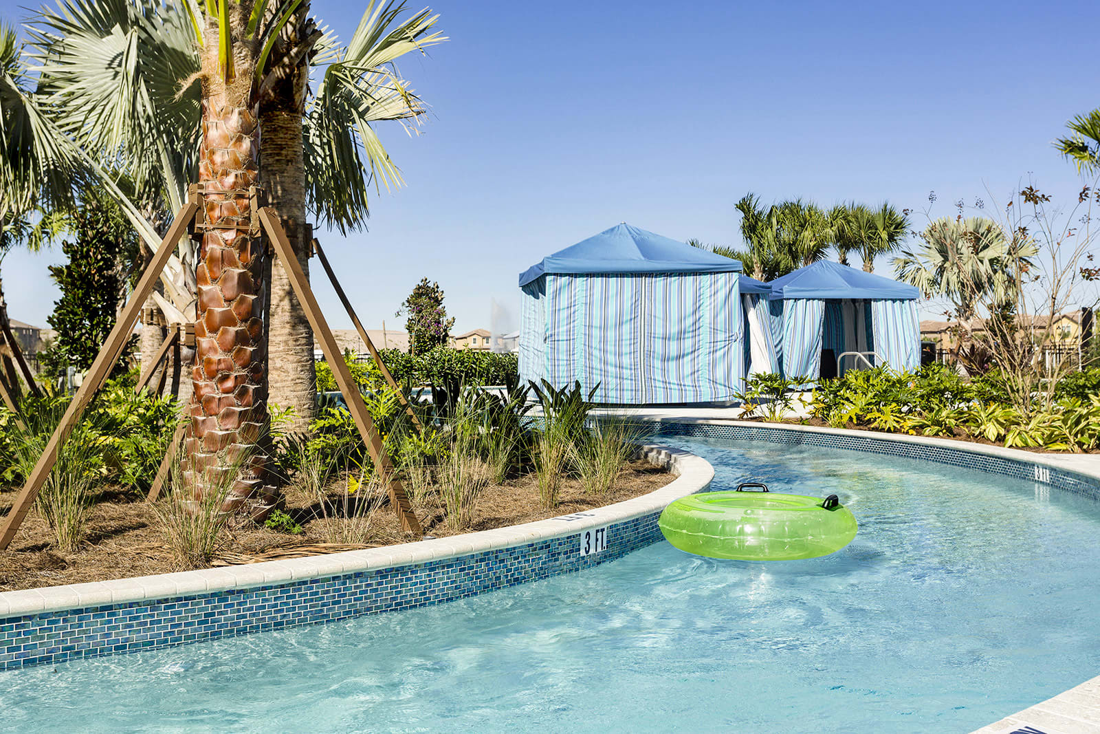 Enjoy a float down the lazy river! Located at the clubhouse.