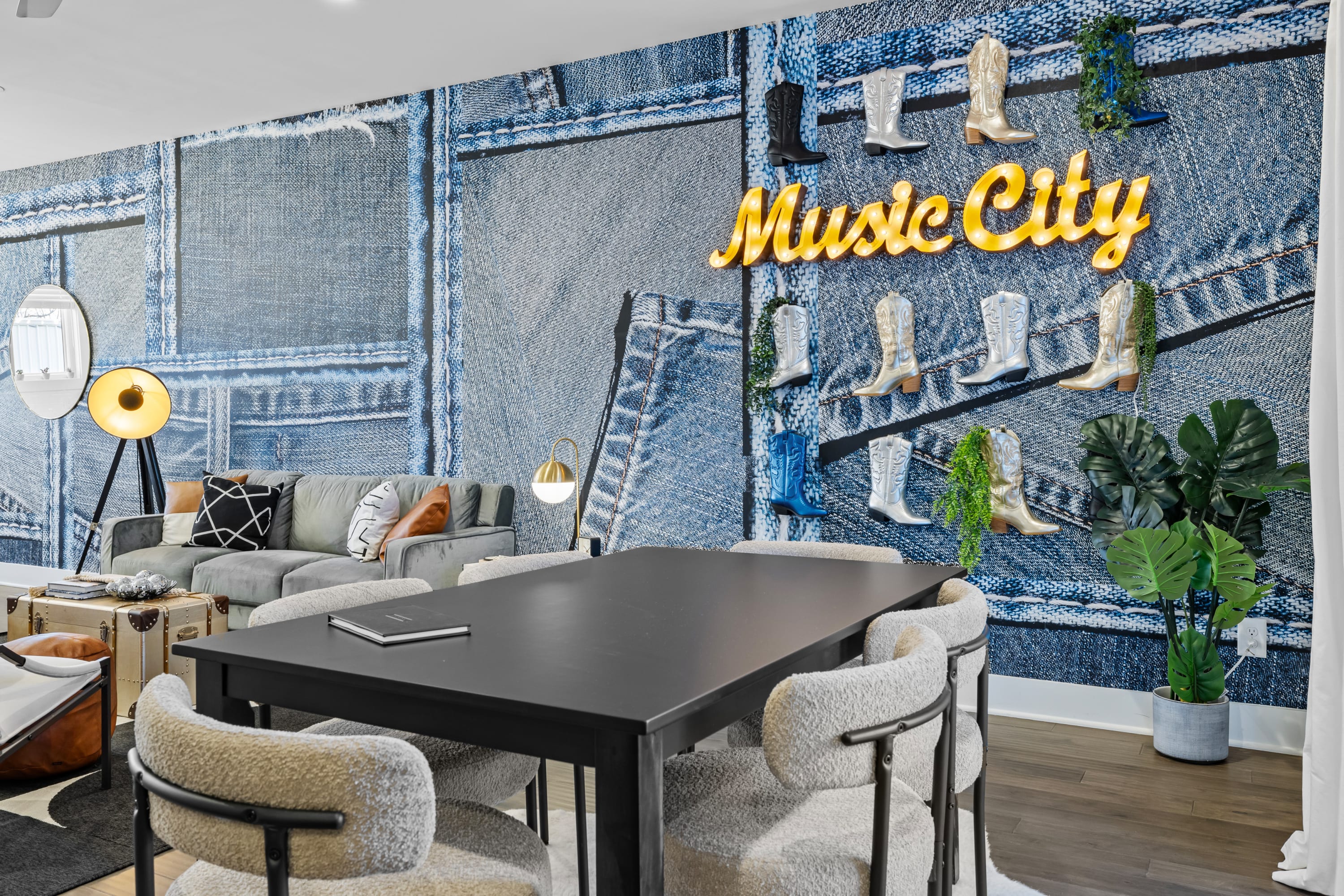 Music City themed open concept living space for all to enjoy :)