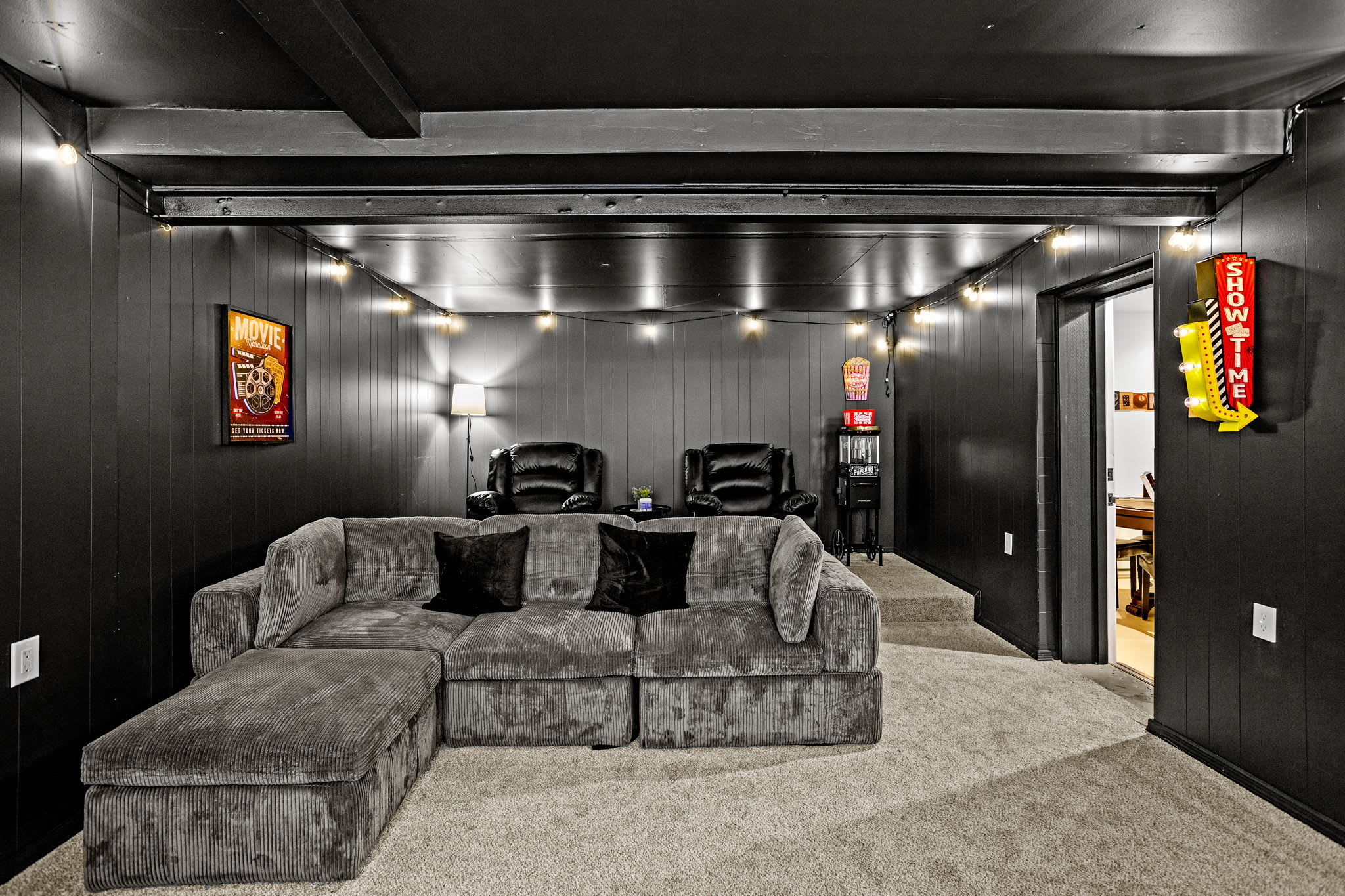 Sink into these oversized sectional couches, perfect for family movie nights or binge-watching your favorite shows in pure comfort.