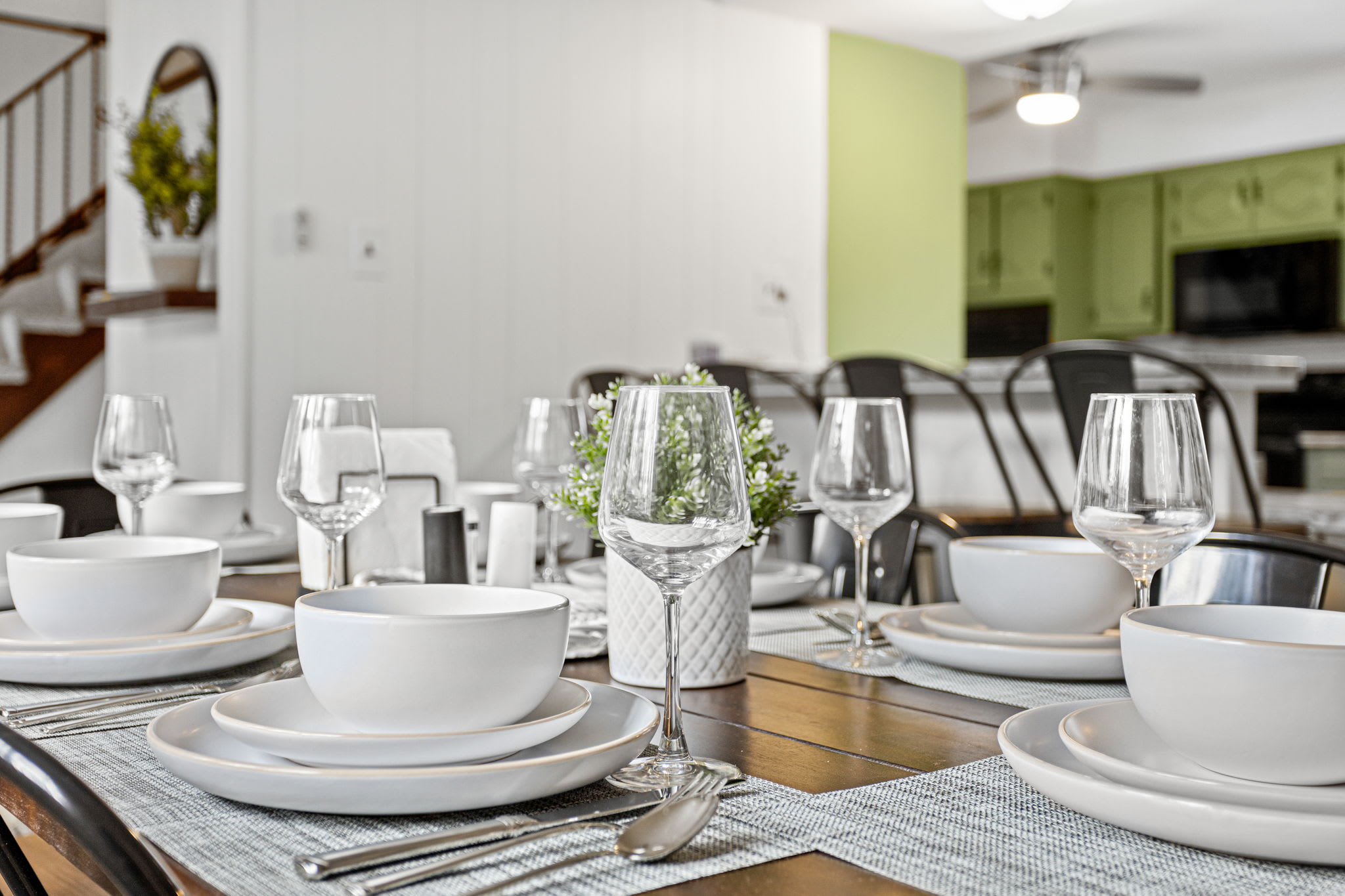 A stunning dining setup with meticulously arranged tableware, adding a touch of sophistication to every meal.