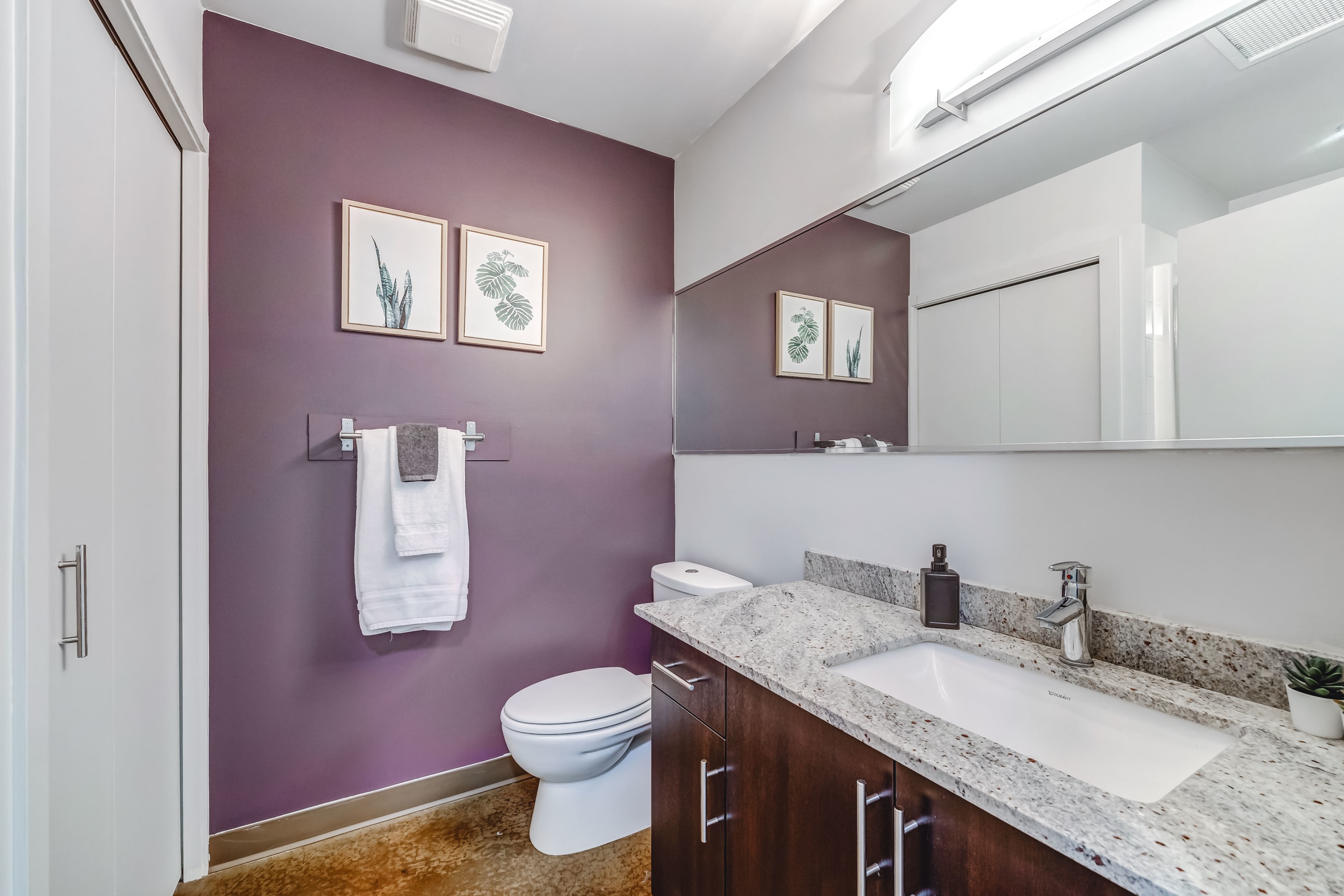 Full modern bathroom with standing shower