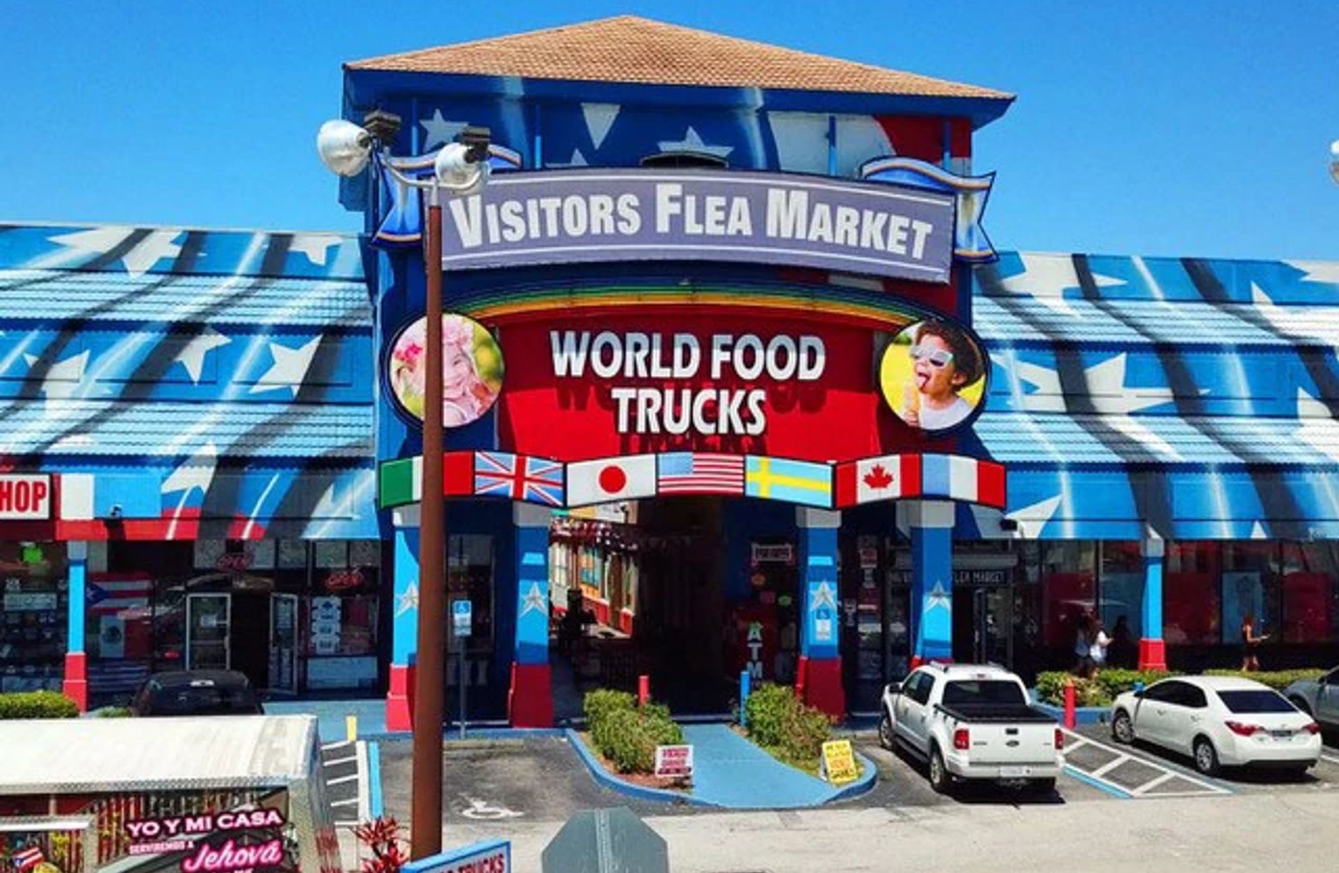 You'll be nearby the World Food Trucks and Visitor's Flea Market