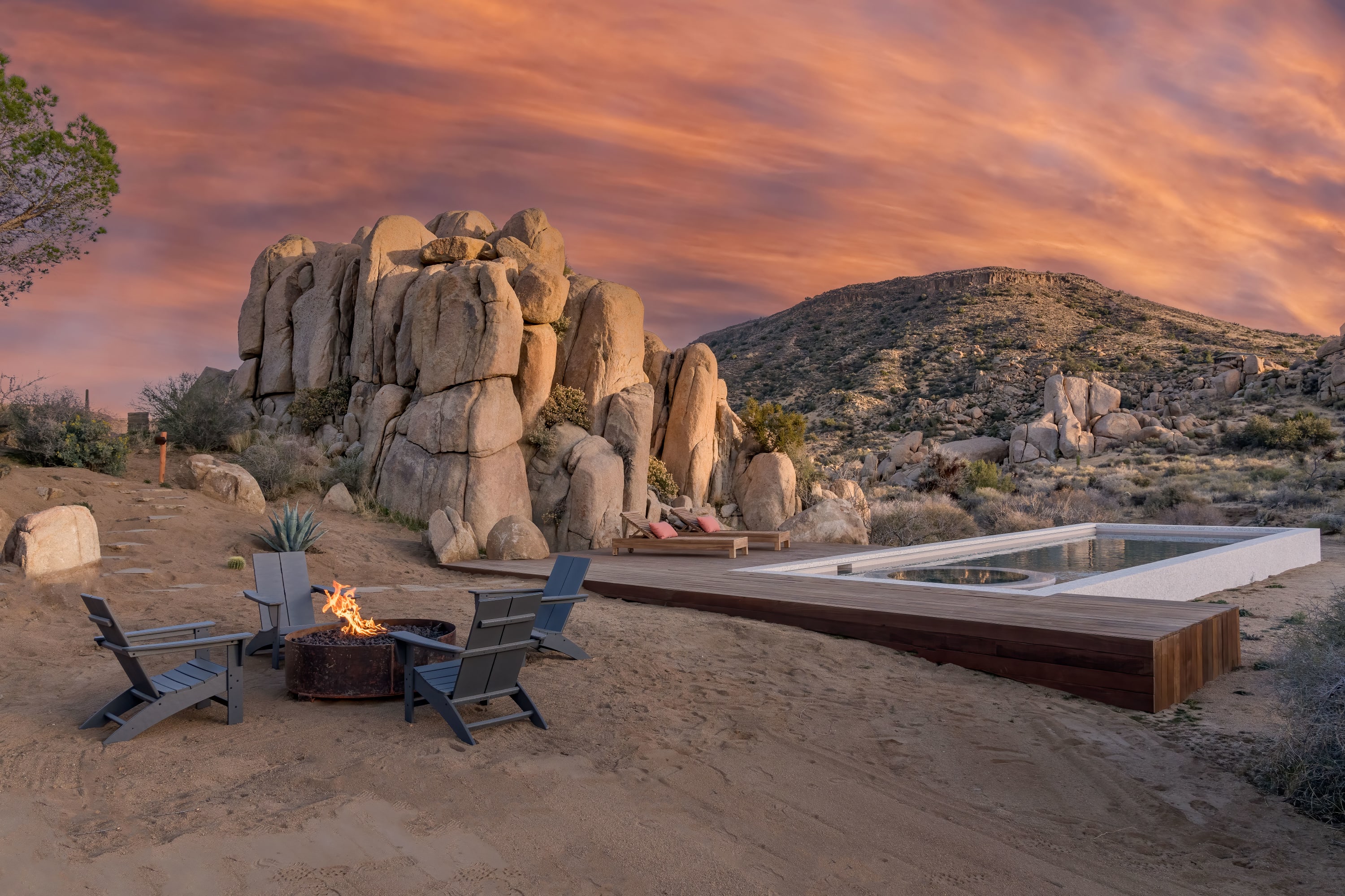 Featured Property Horse Around Pioneertown Pool Cabin w Boulders