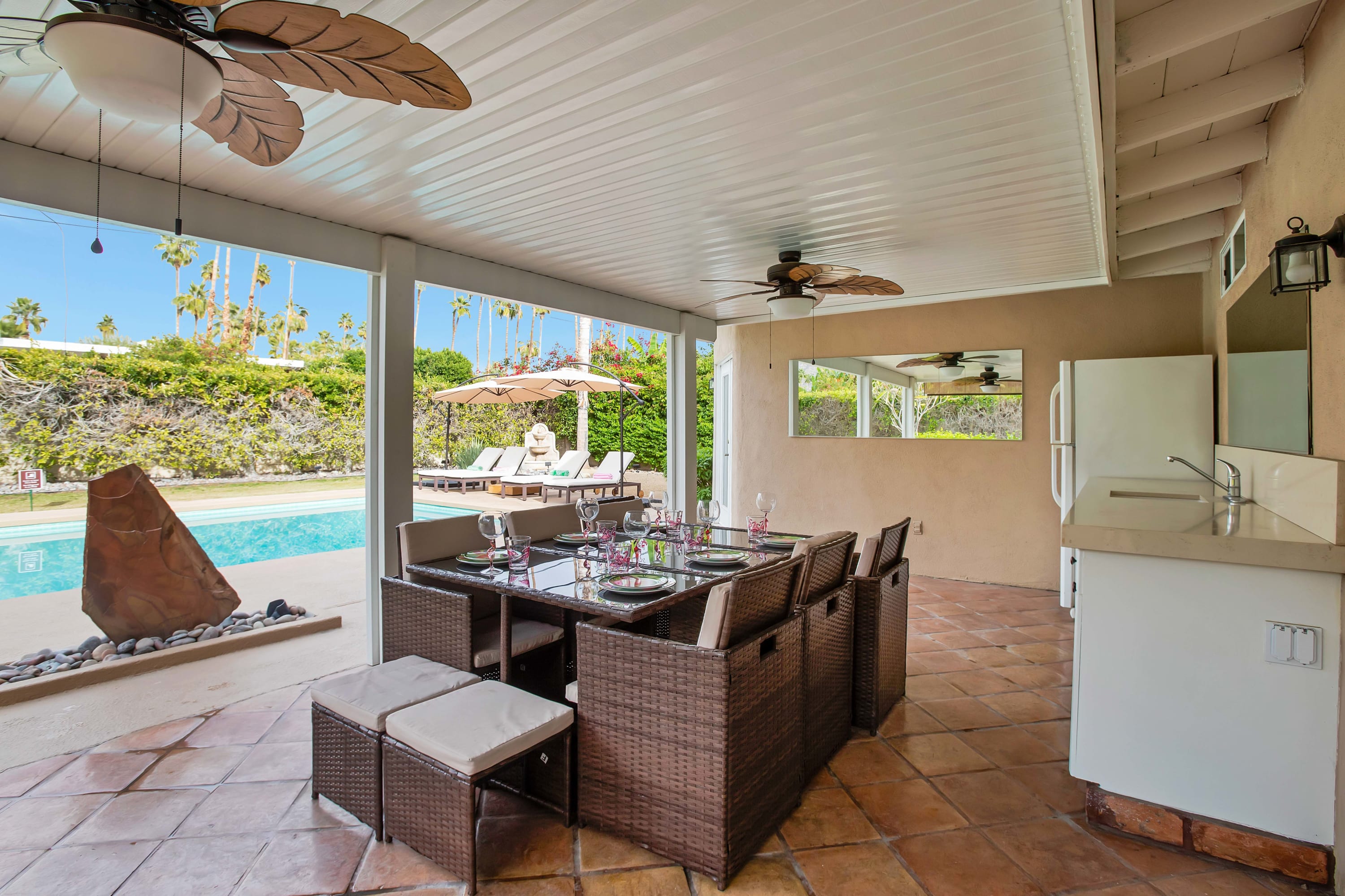 Tahquitz River Estates Oasis | Walled In Pool+Spa