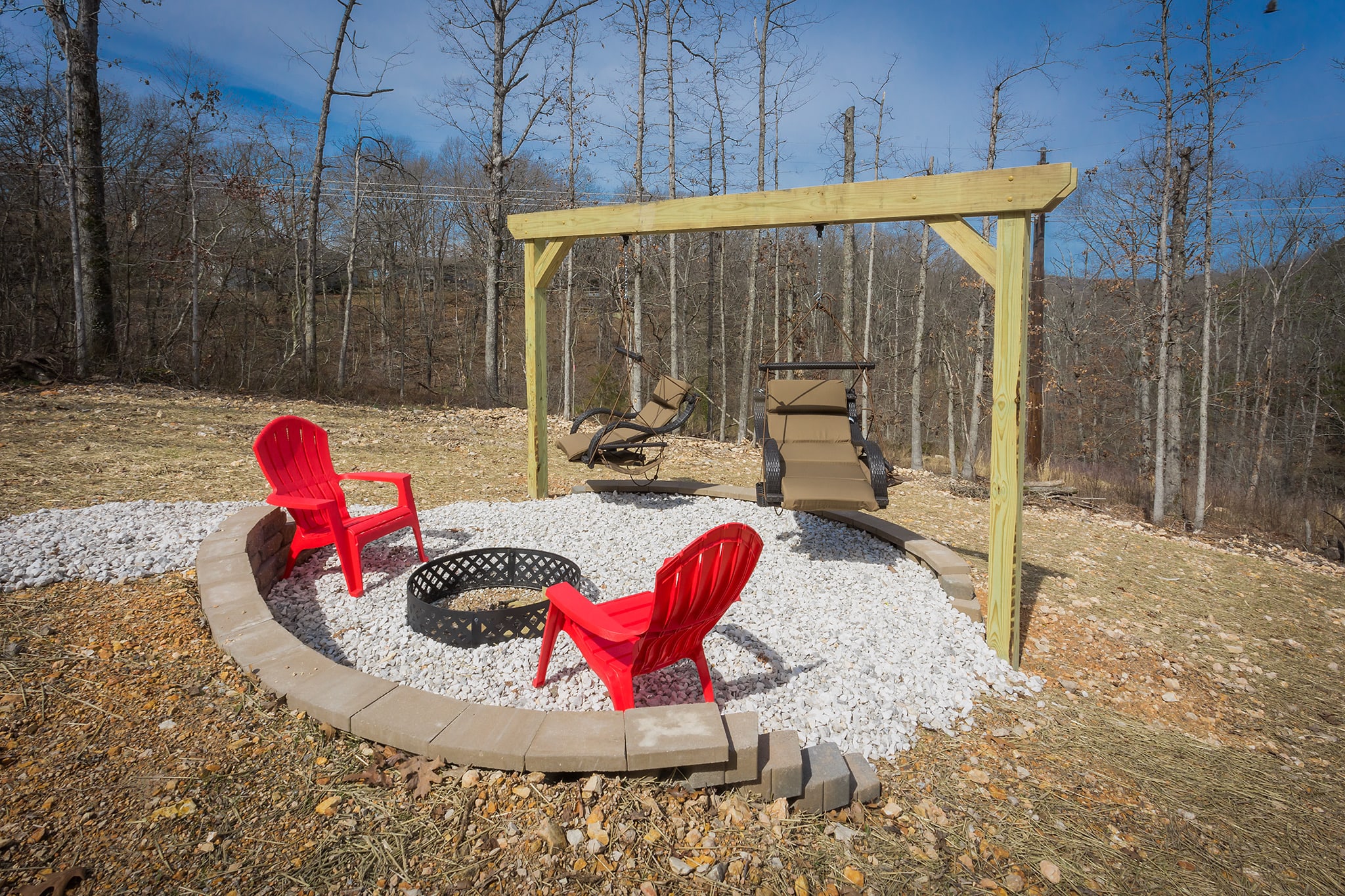Firepit out back.