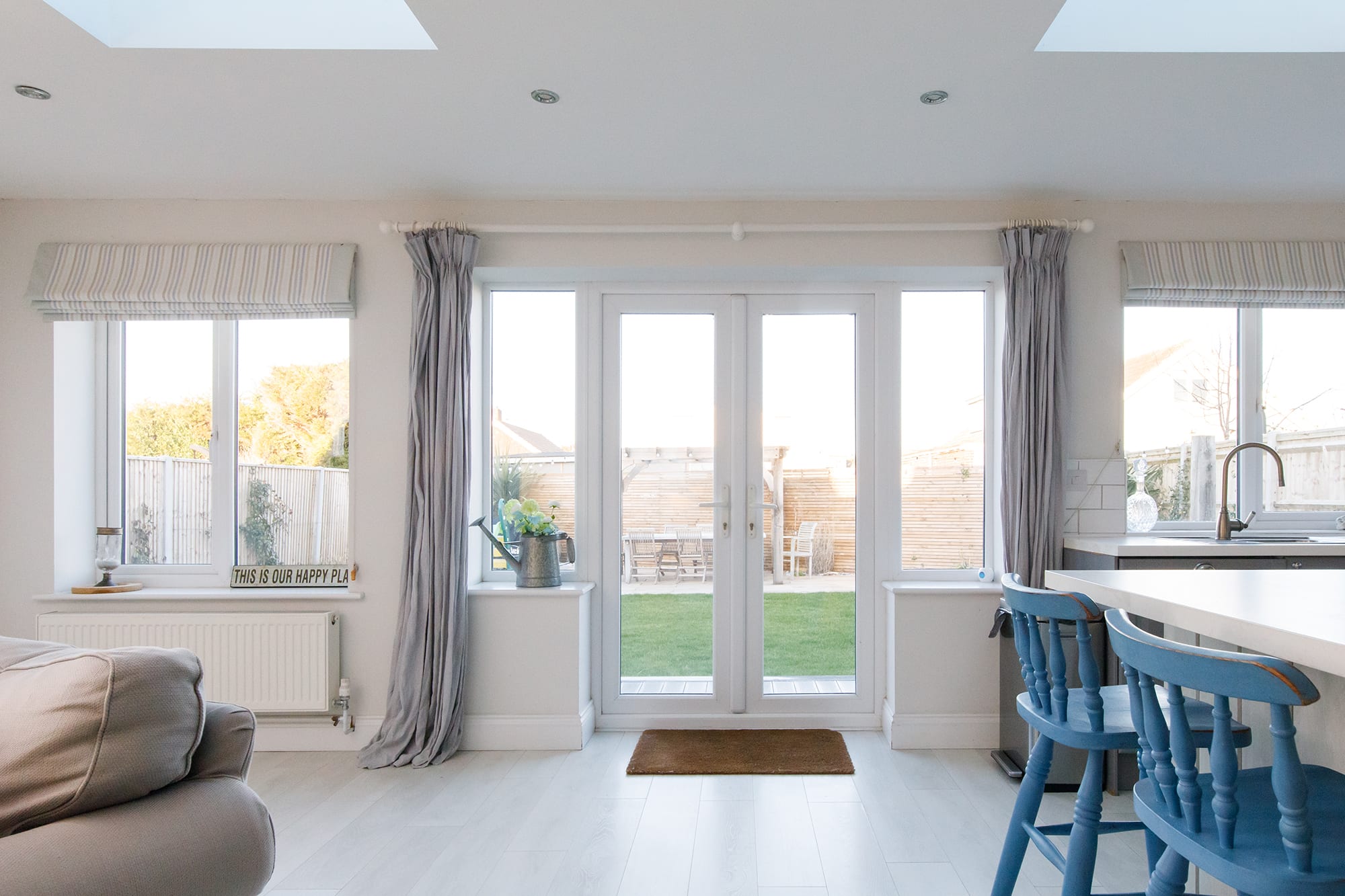 The garden leads off from the rear of the home. Open up the doors on warmer days to create a wonderful indoor/outdoor living space.
