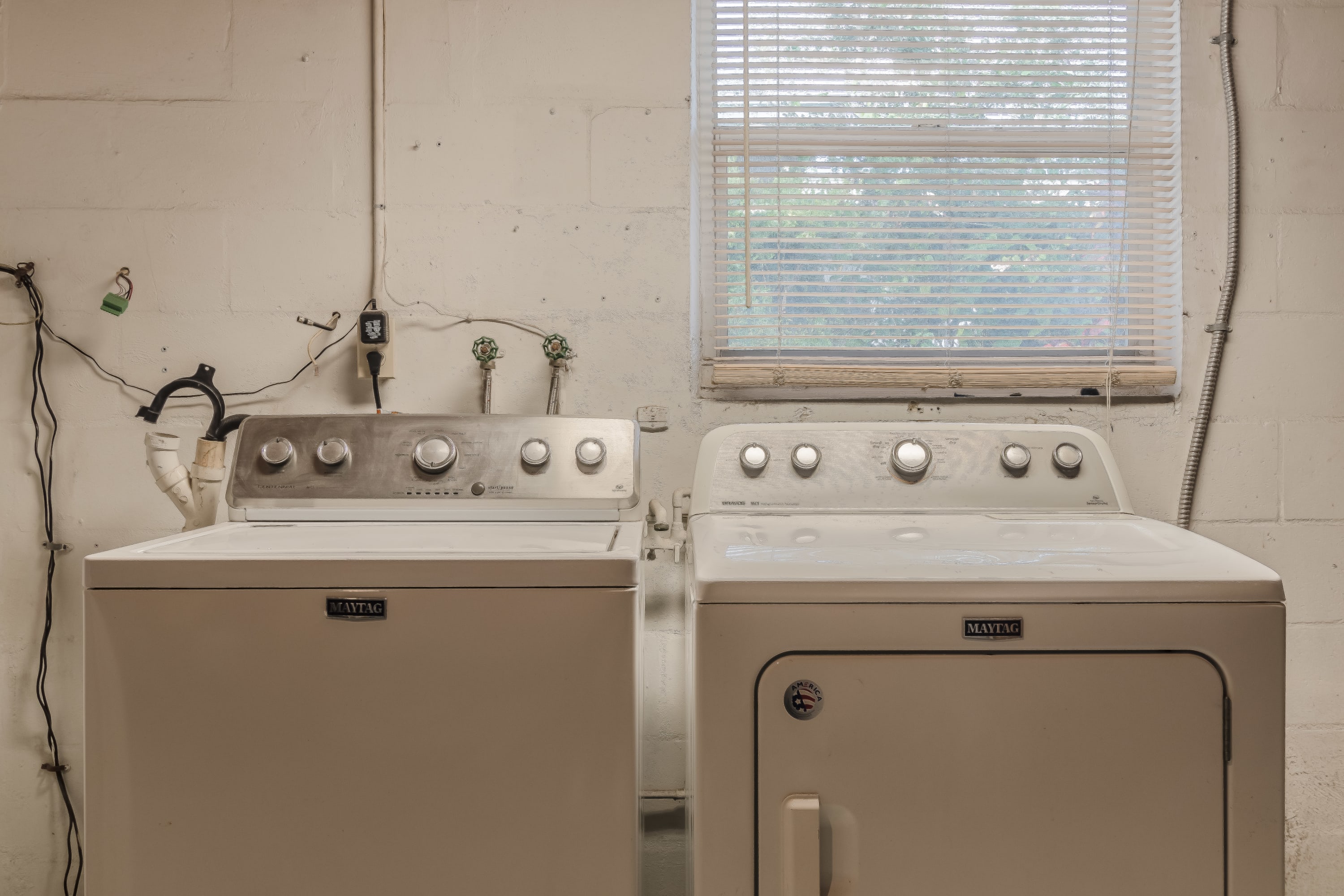 Washer & dryer setup for easy laundry during your stay