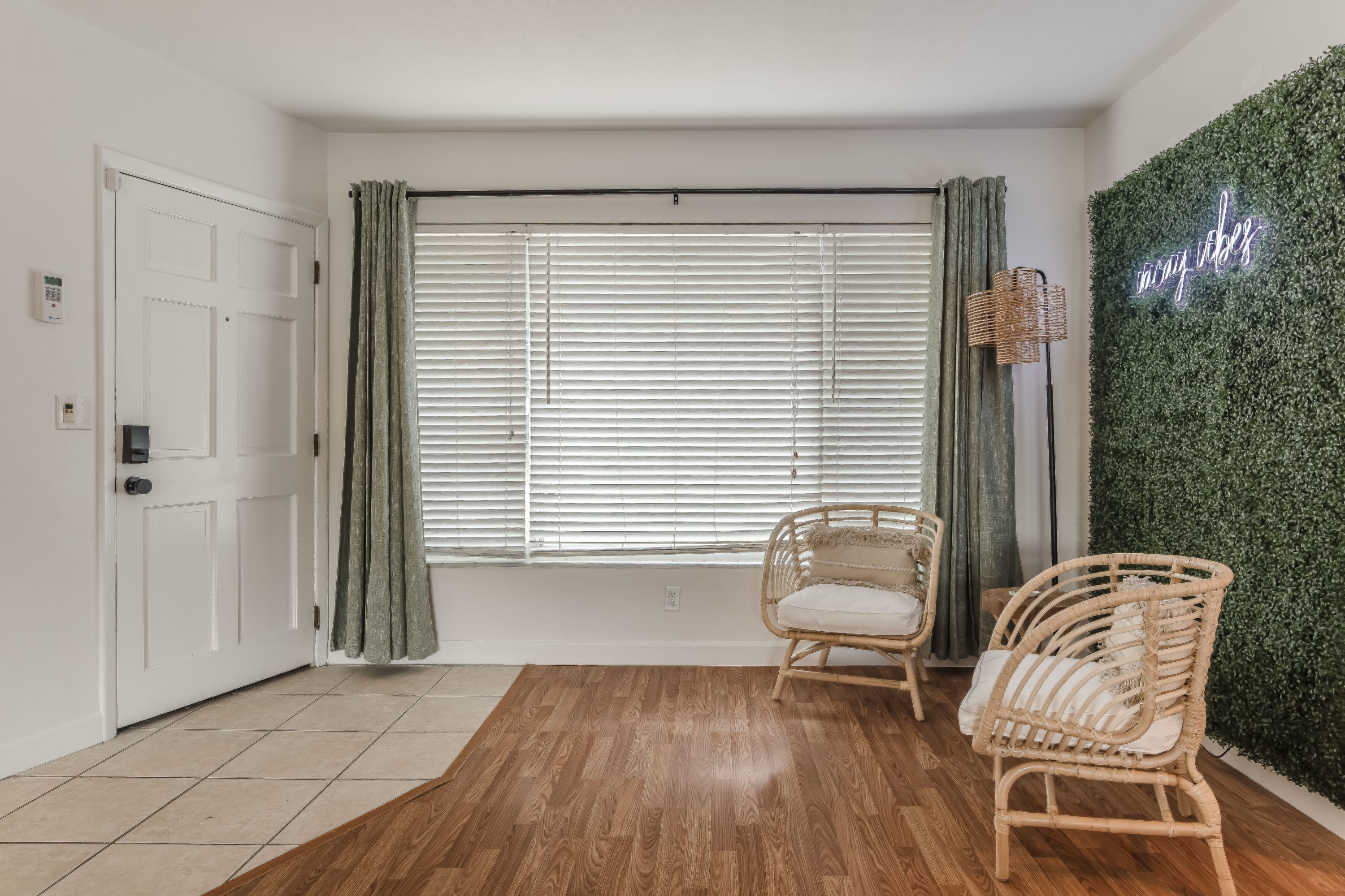 Bedroom corner w/ seating for quiet mornings or reading