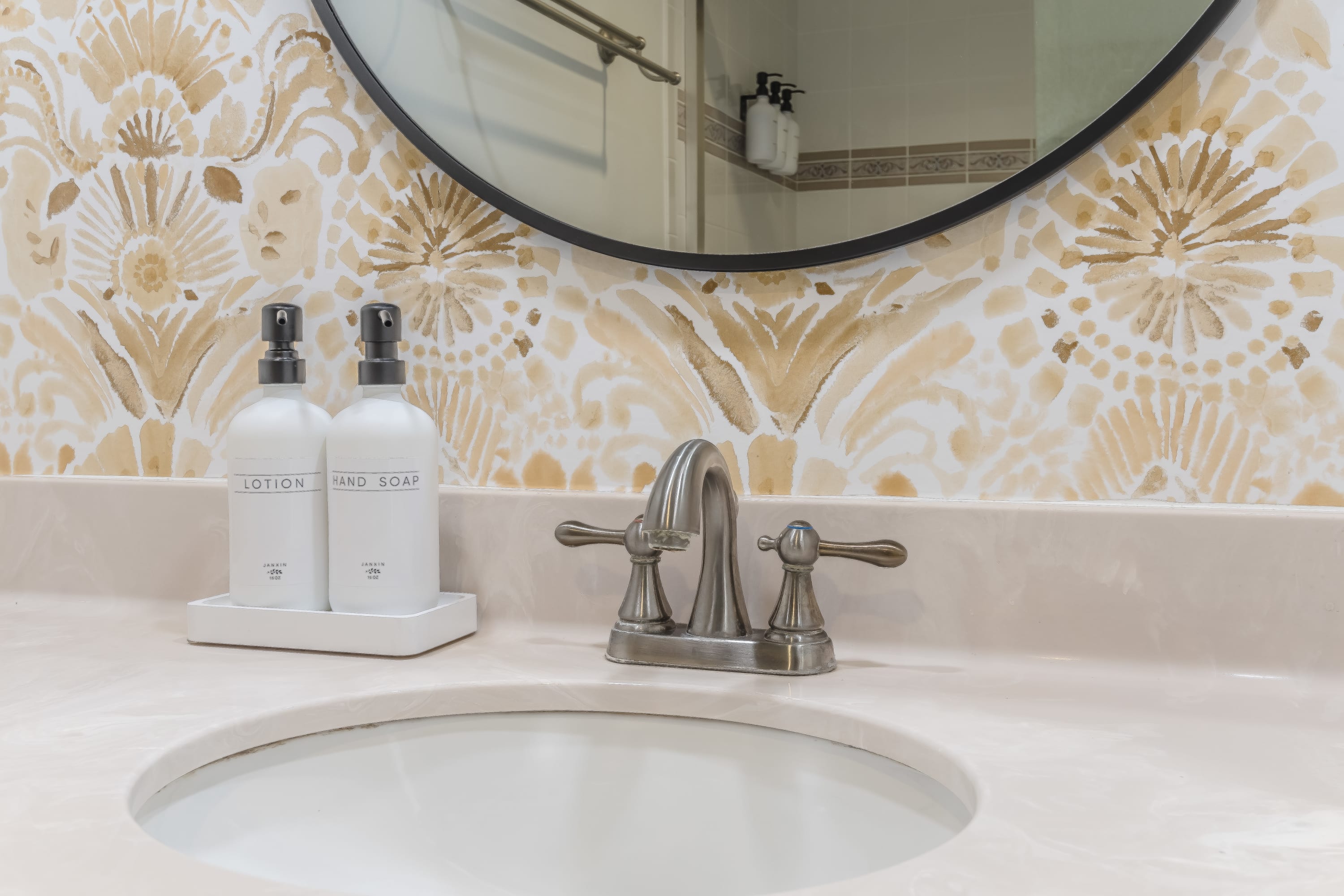 Sink close-up highlighting countertop space and fixtures