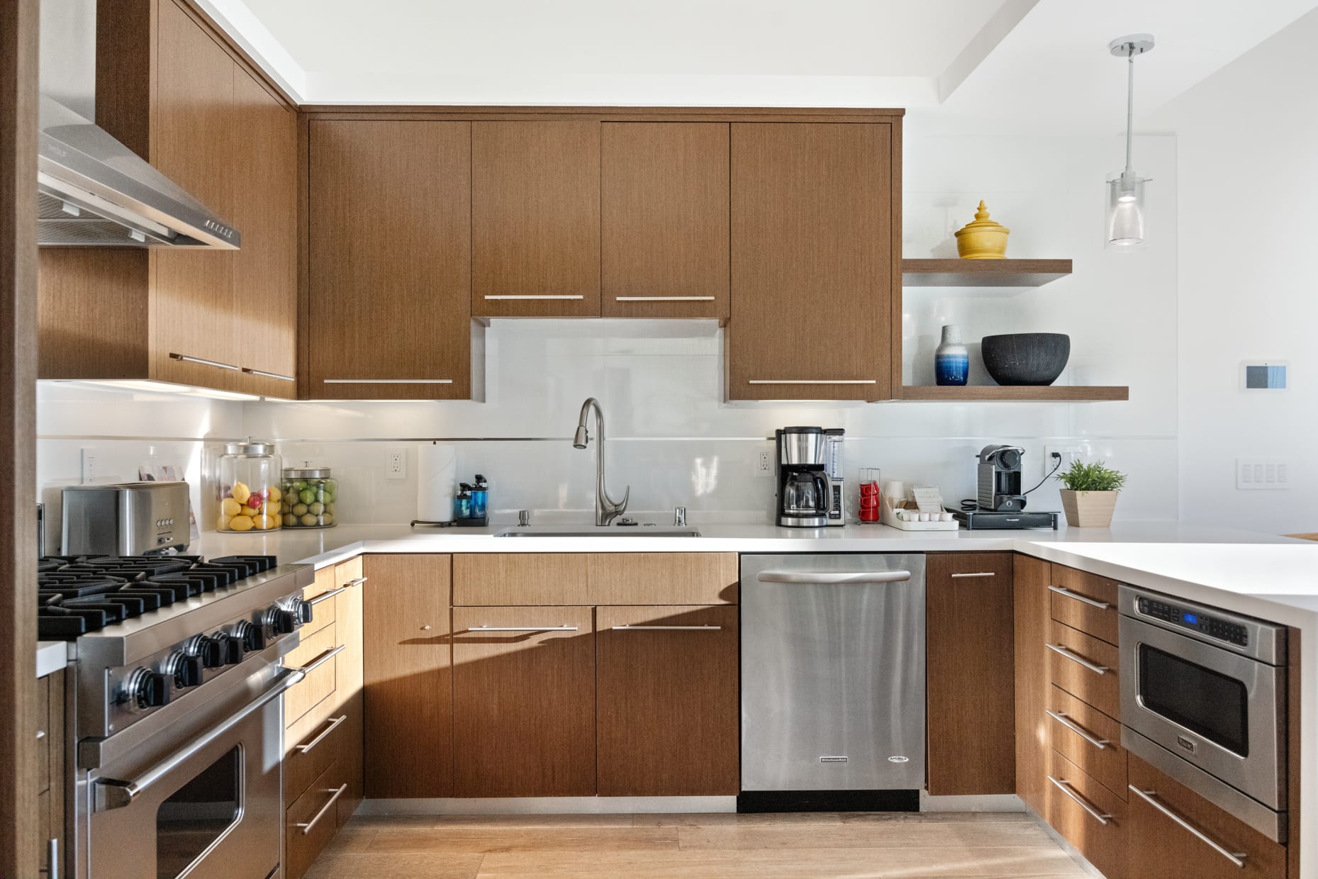 Elevate your culinary experience in our state-of-the-art kitchen, complete with high-end appliances and thoughtful touches.