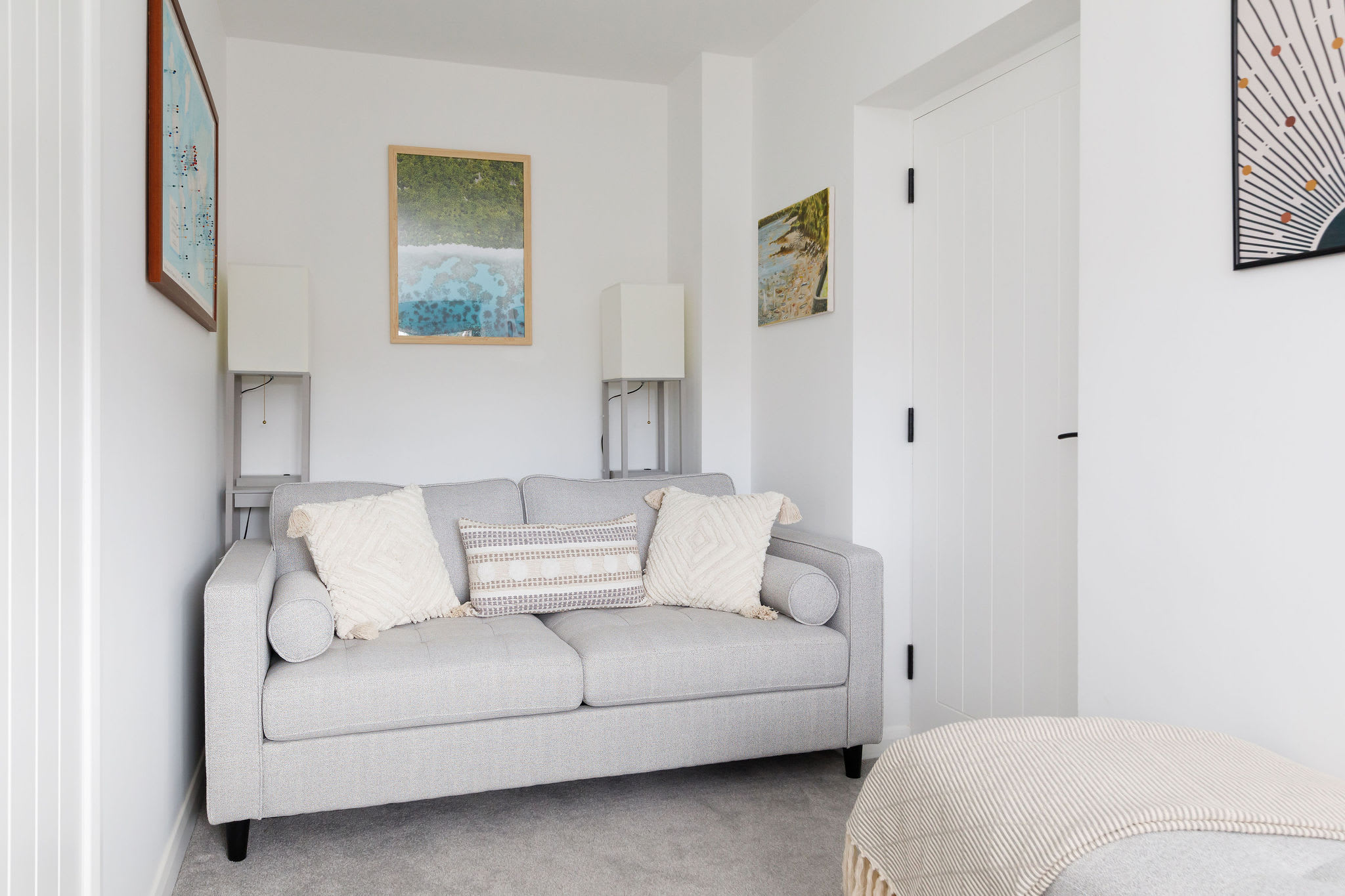 A sofa bed in the snug office is suitable for 1 person.