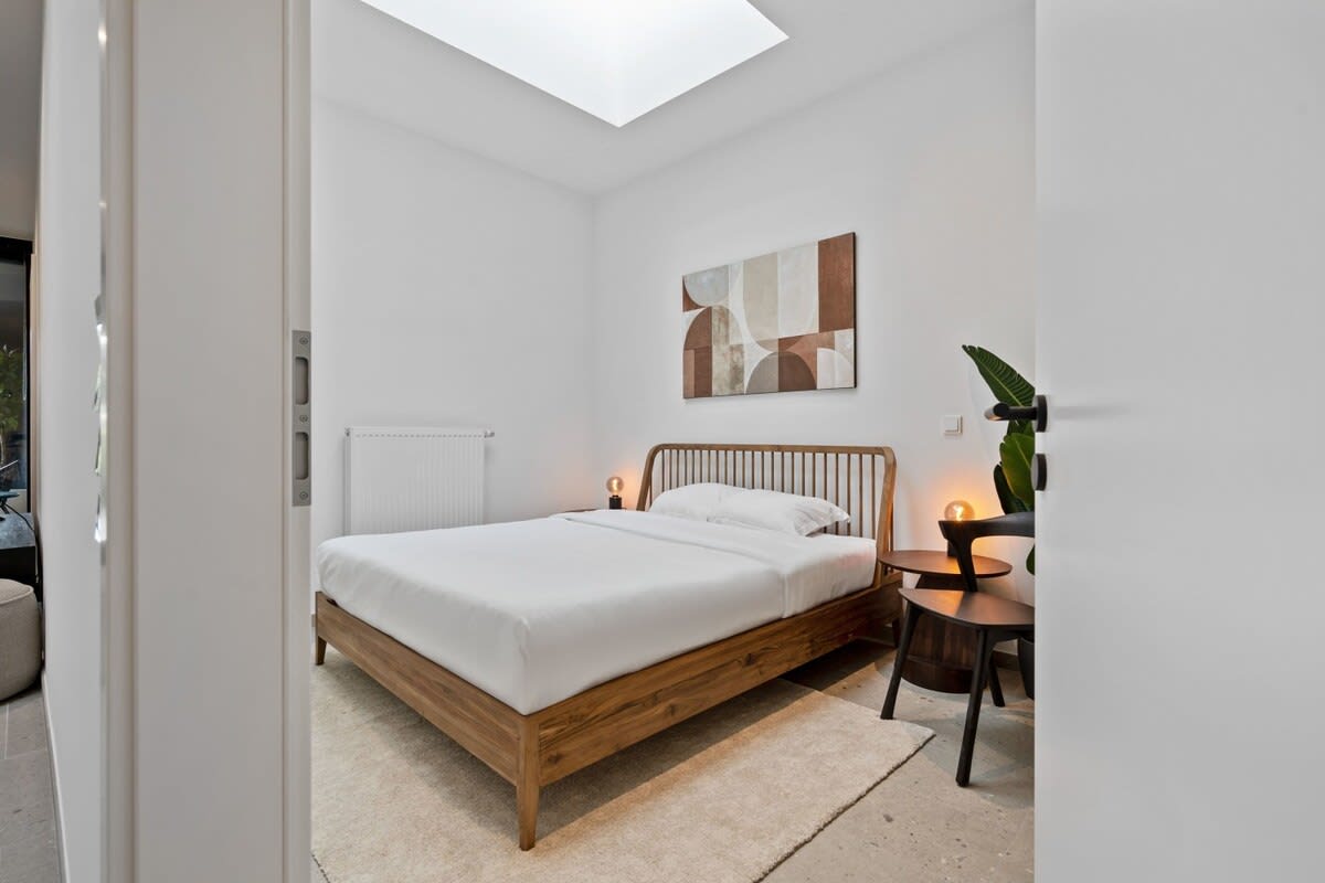 Minimalist charm for a restful night - sleep in chic comfort.