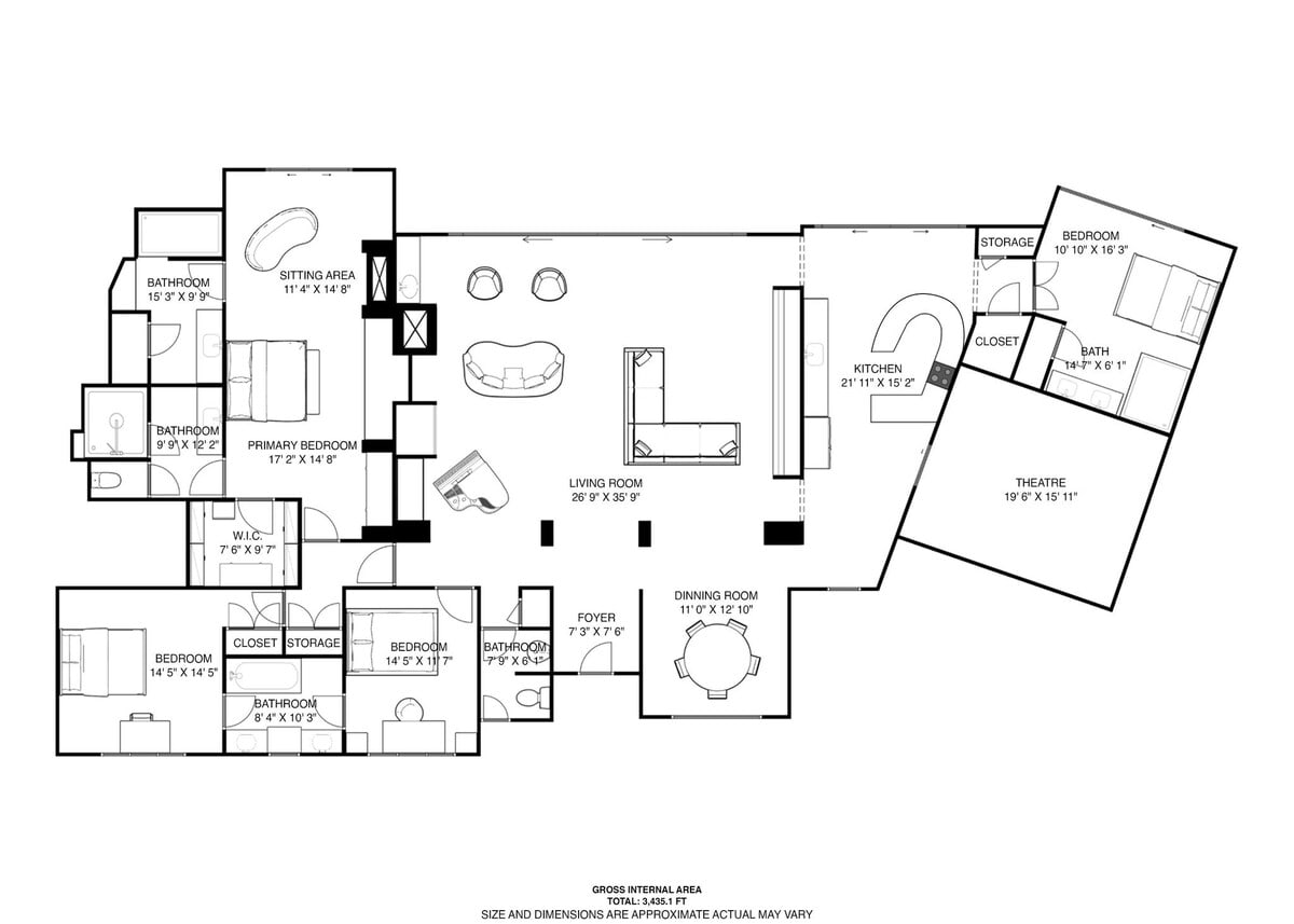 Boasts a thoughtful layout and an array of amenities for an exceptional experience.