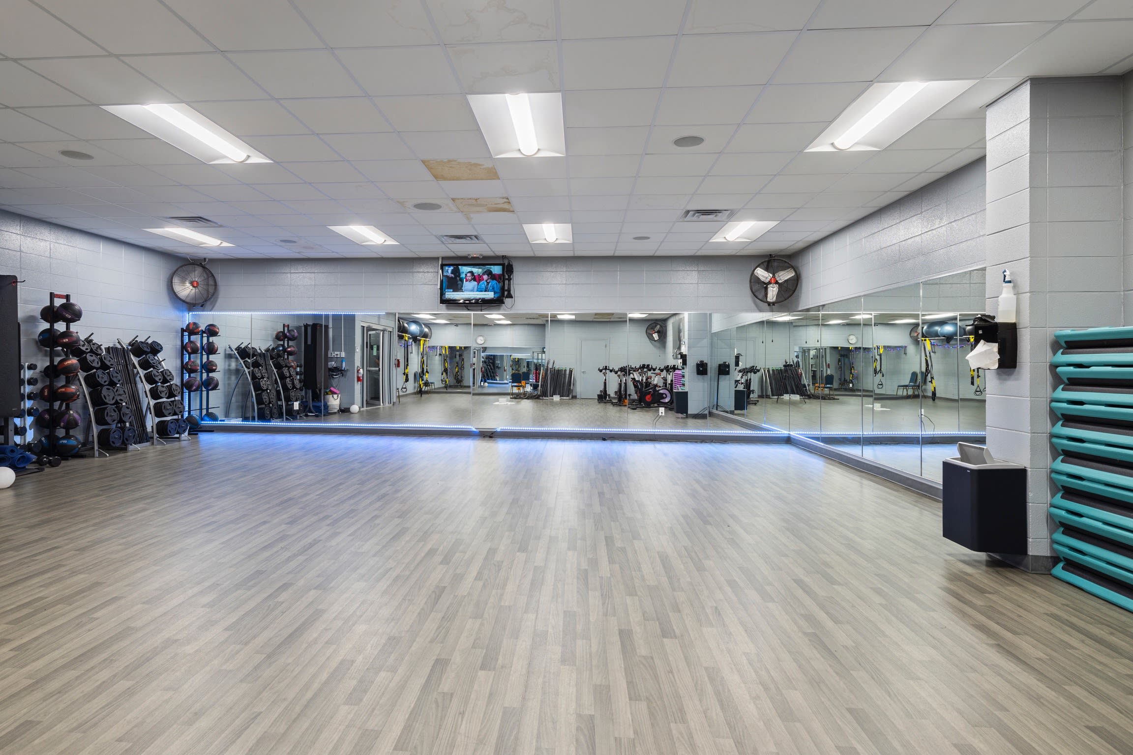 Workout room for semi private workouts