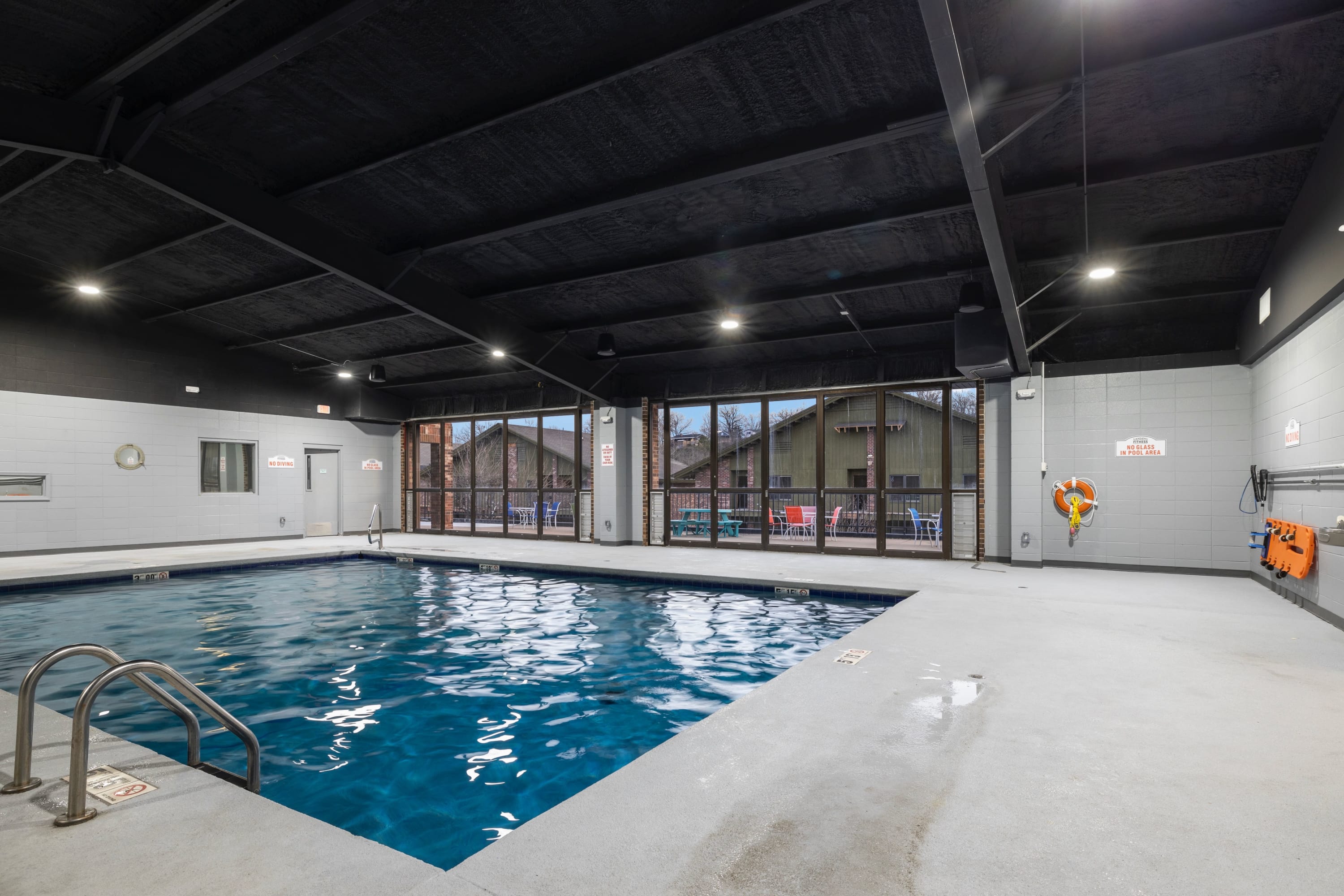 Enjoy a refreshing and invigorating swim at Landing Fitness.