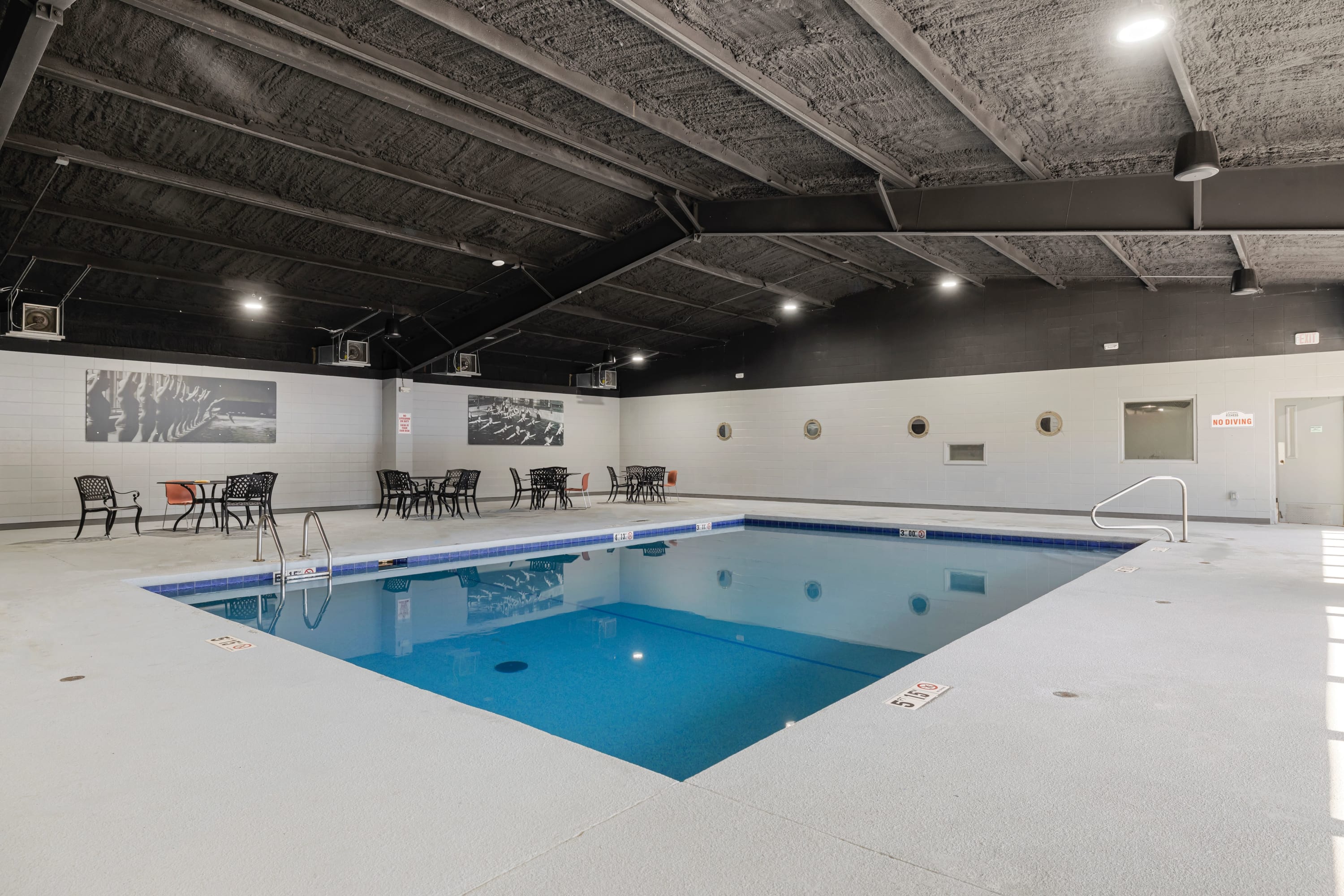 Enjoy a refreshing and invigorating swim at Landing Fitness.