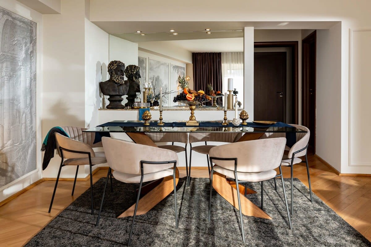 Dine in opulent elegance in our dining room, where natural light illuminates every exquisite detail, setting the stage for memorable gatherings and fine dining experiences.