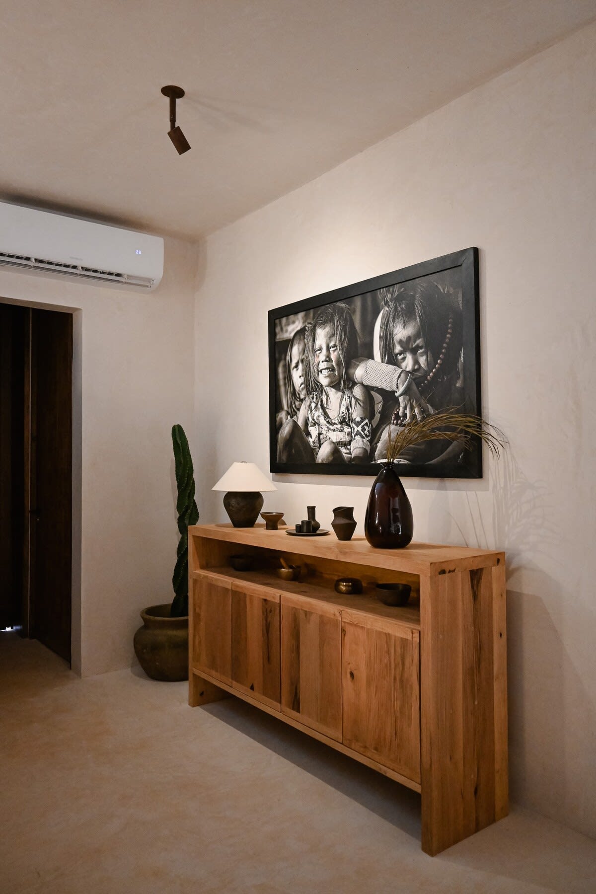 Entrance hallway with modern decor.
