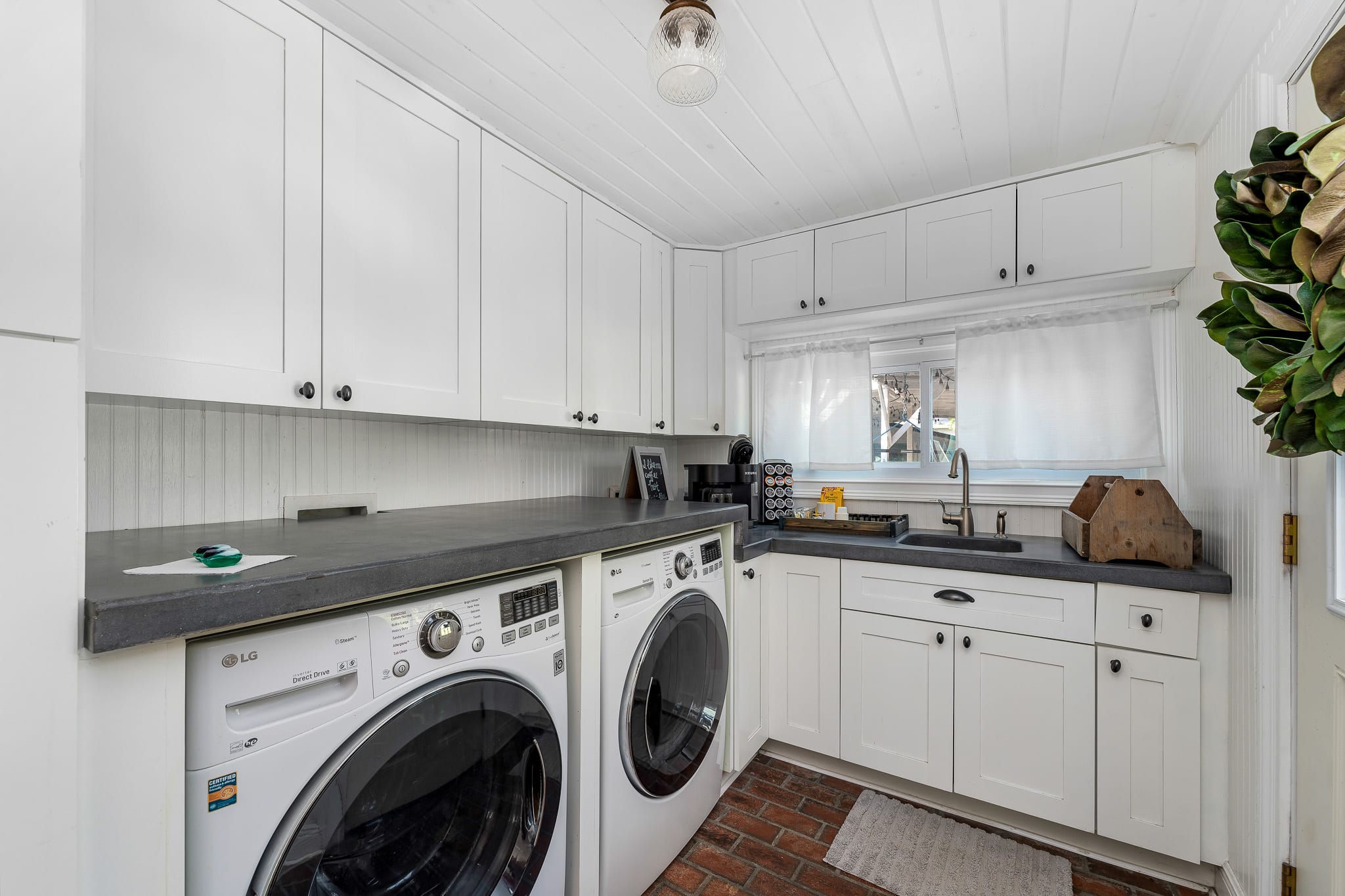 Full-size washer and dryer. Please note that only a couple of laundry pods will be provided per stay.