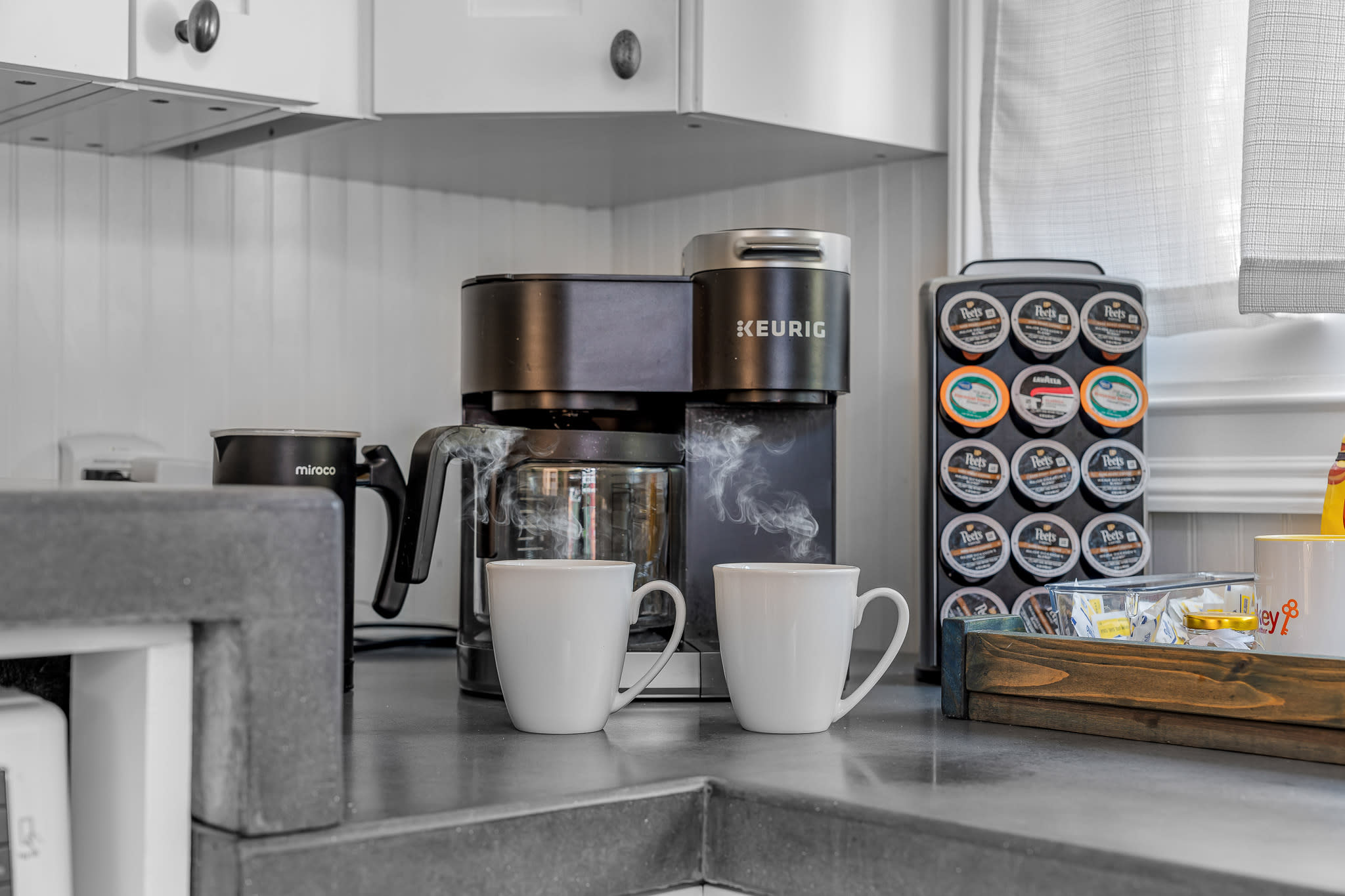 Stocked coffee bar
