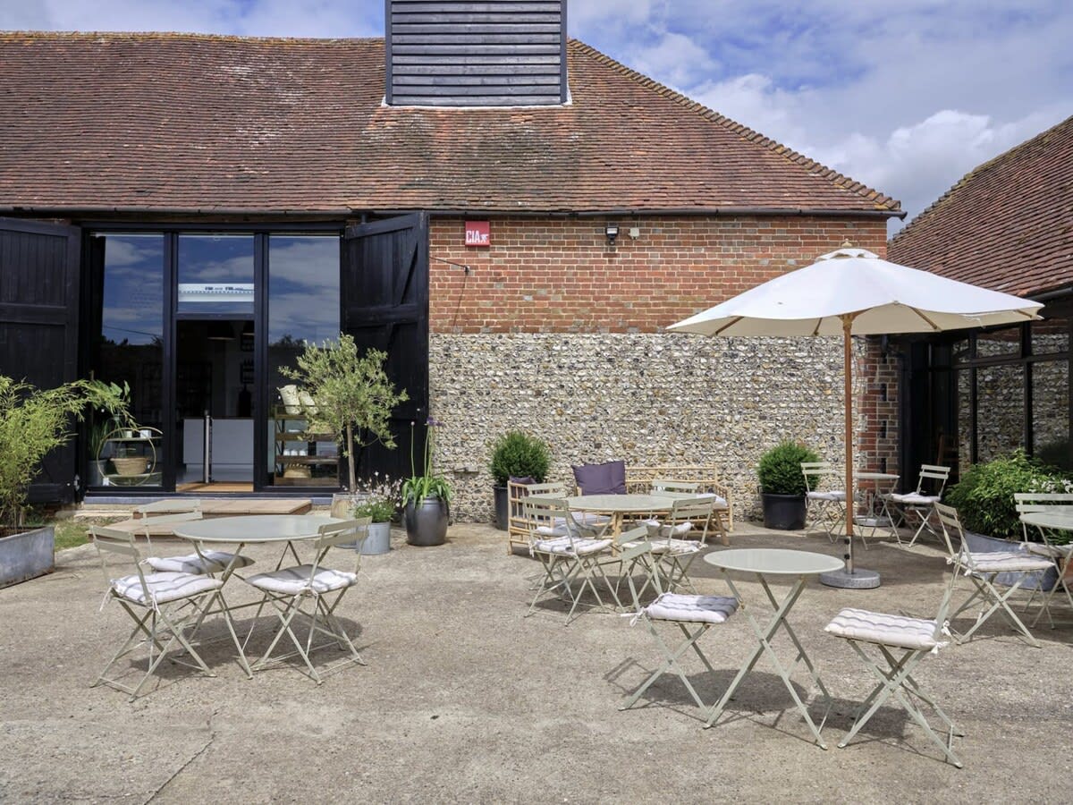 Grab some breakfast from Design Vintage Cafe, under 1 mile away across the fields!