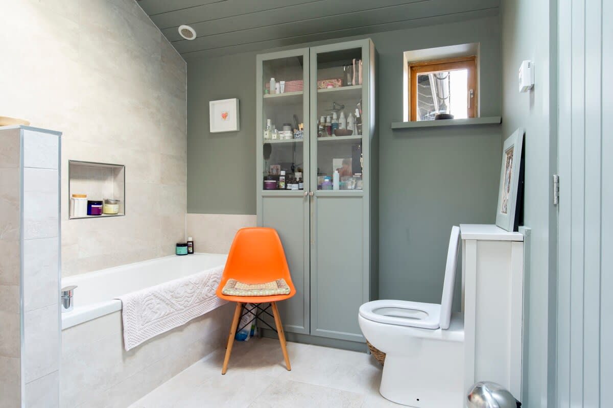 Each bathroom is individually decorated with a different colour or theme.