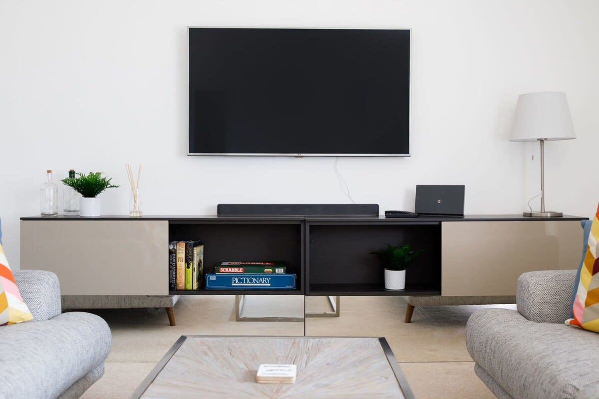 Smart TV with streaming services.